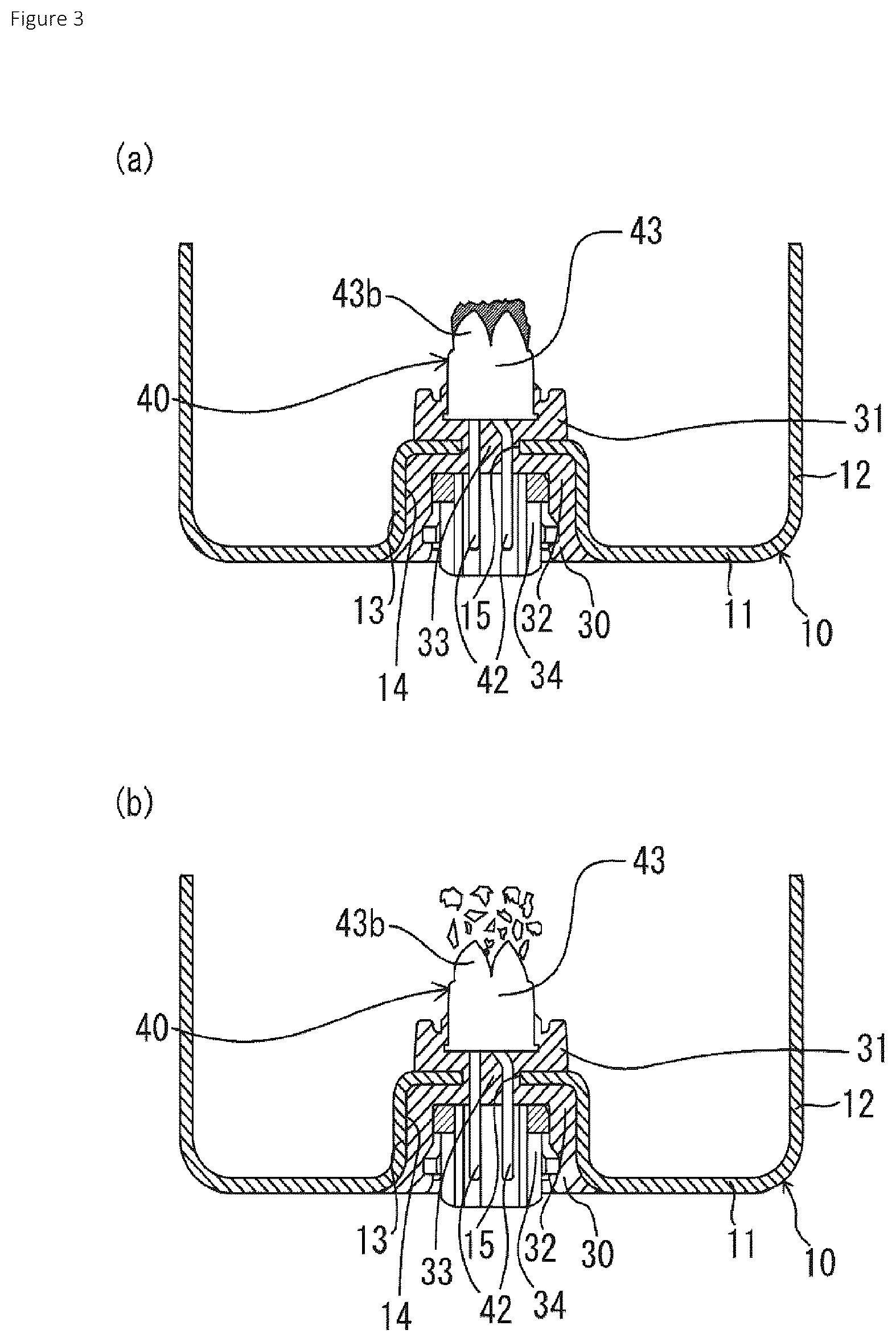 Patent US12365304 Figure 3 – Igniter and gas generator