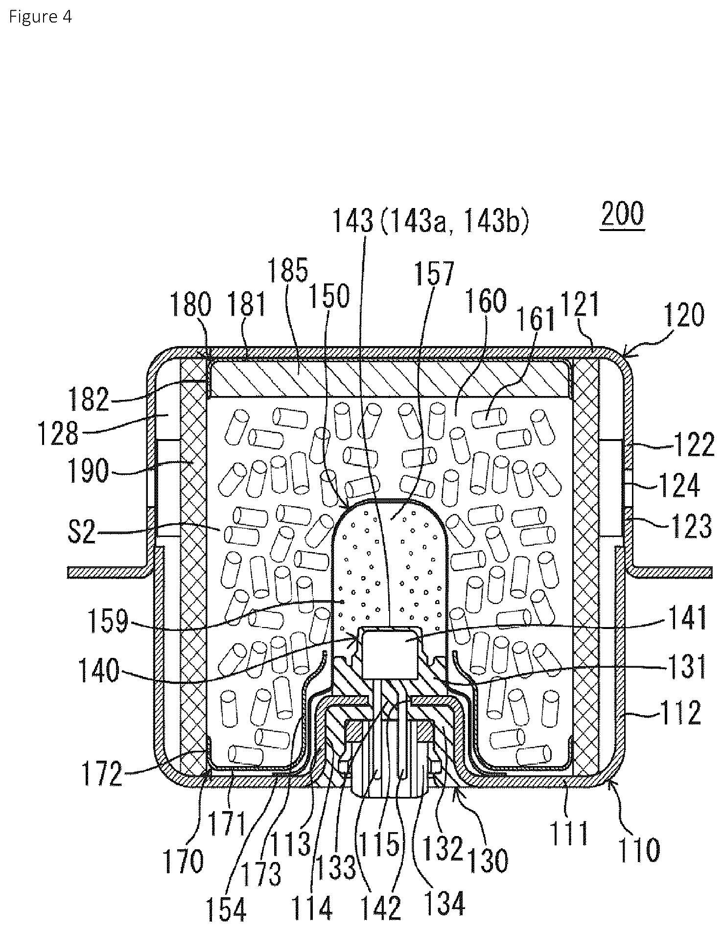 Patent US12365304 Figure 4 – Igniter and gas generator
