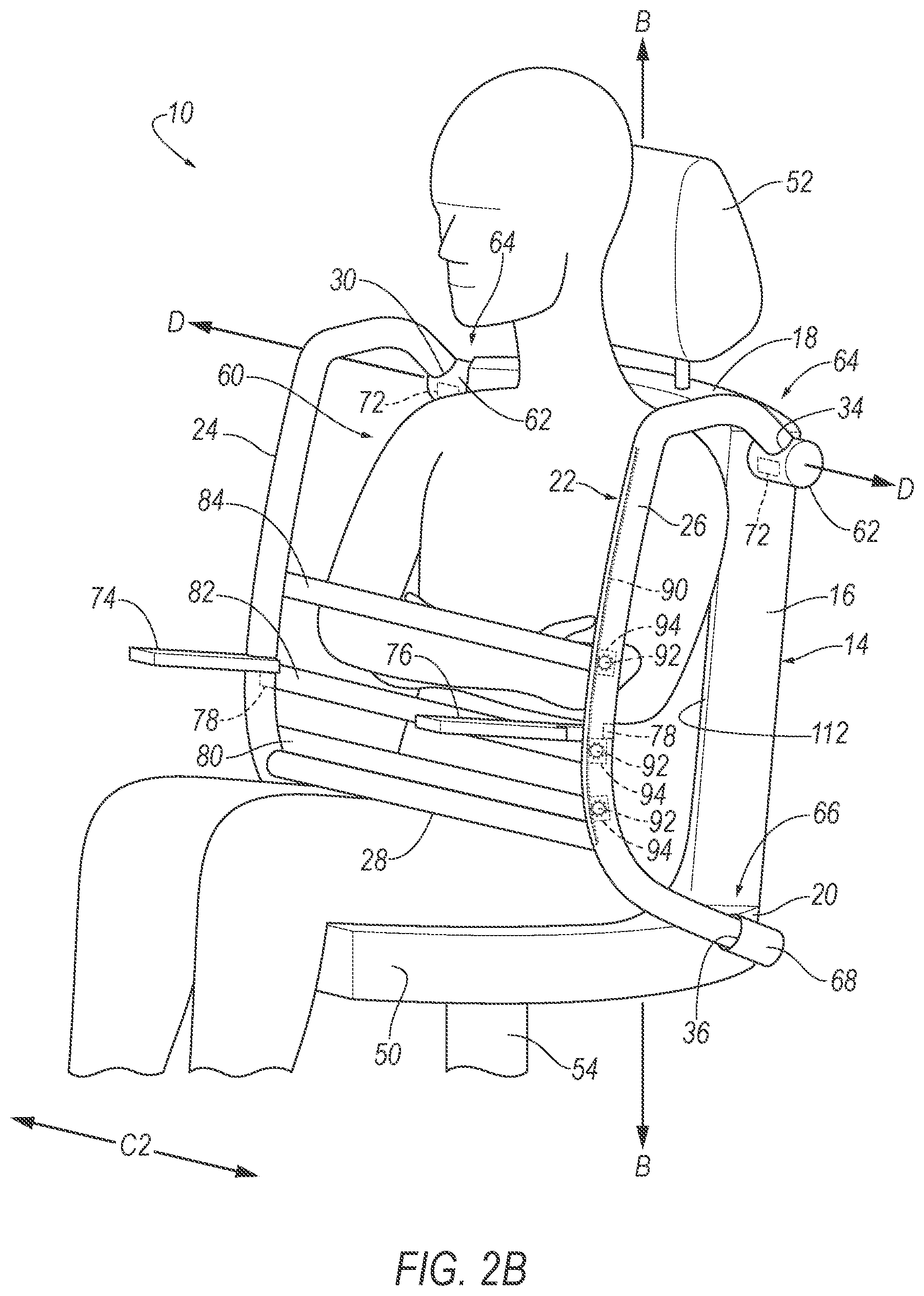 Patent US12365307 Figure 4 – Restraint frame for vehicle seat