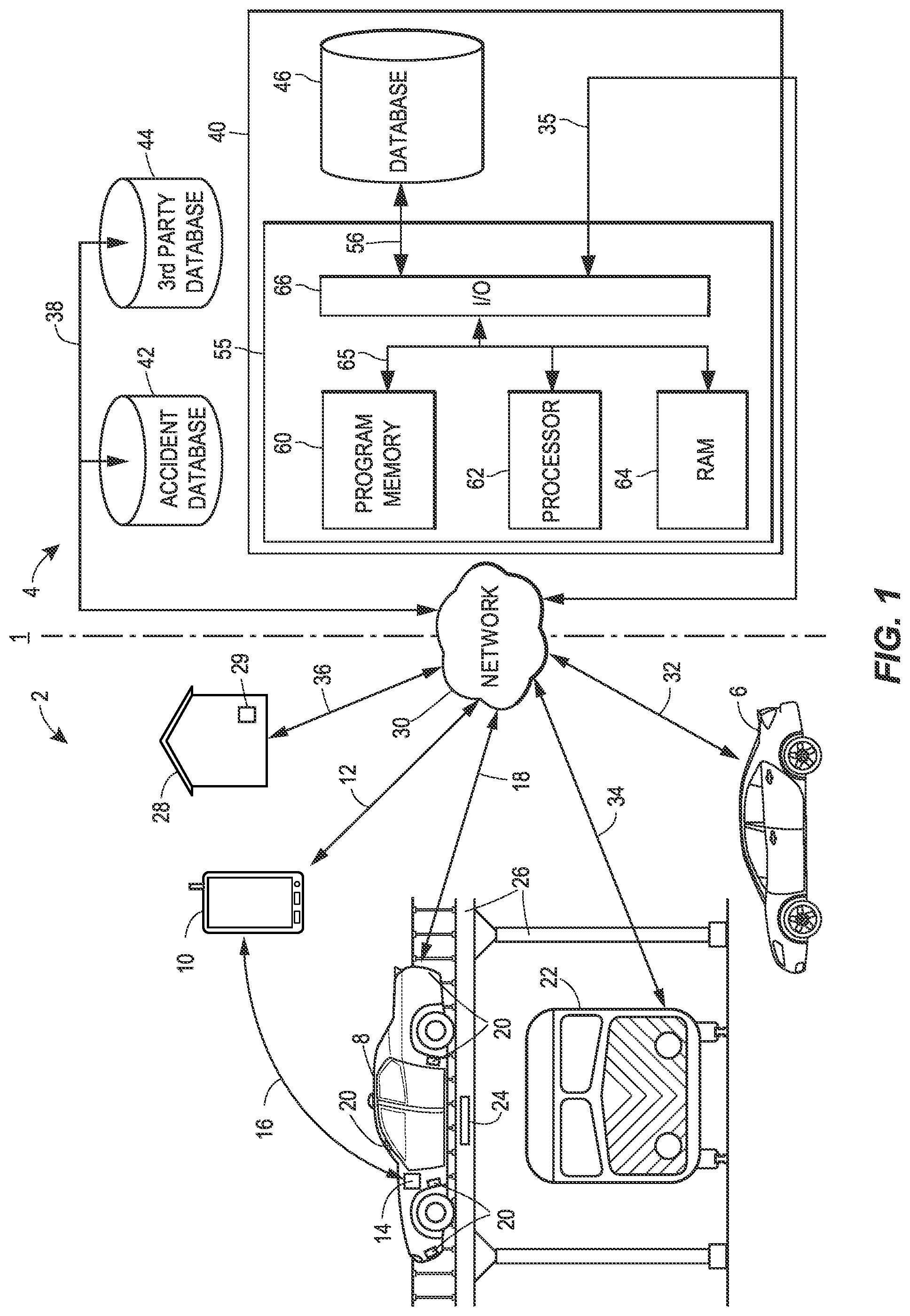 Patent US12365308 Figure 1 – Methods of facilitating emergency assistance