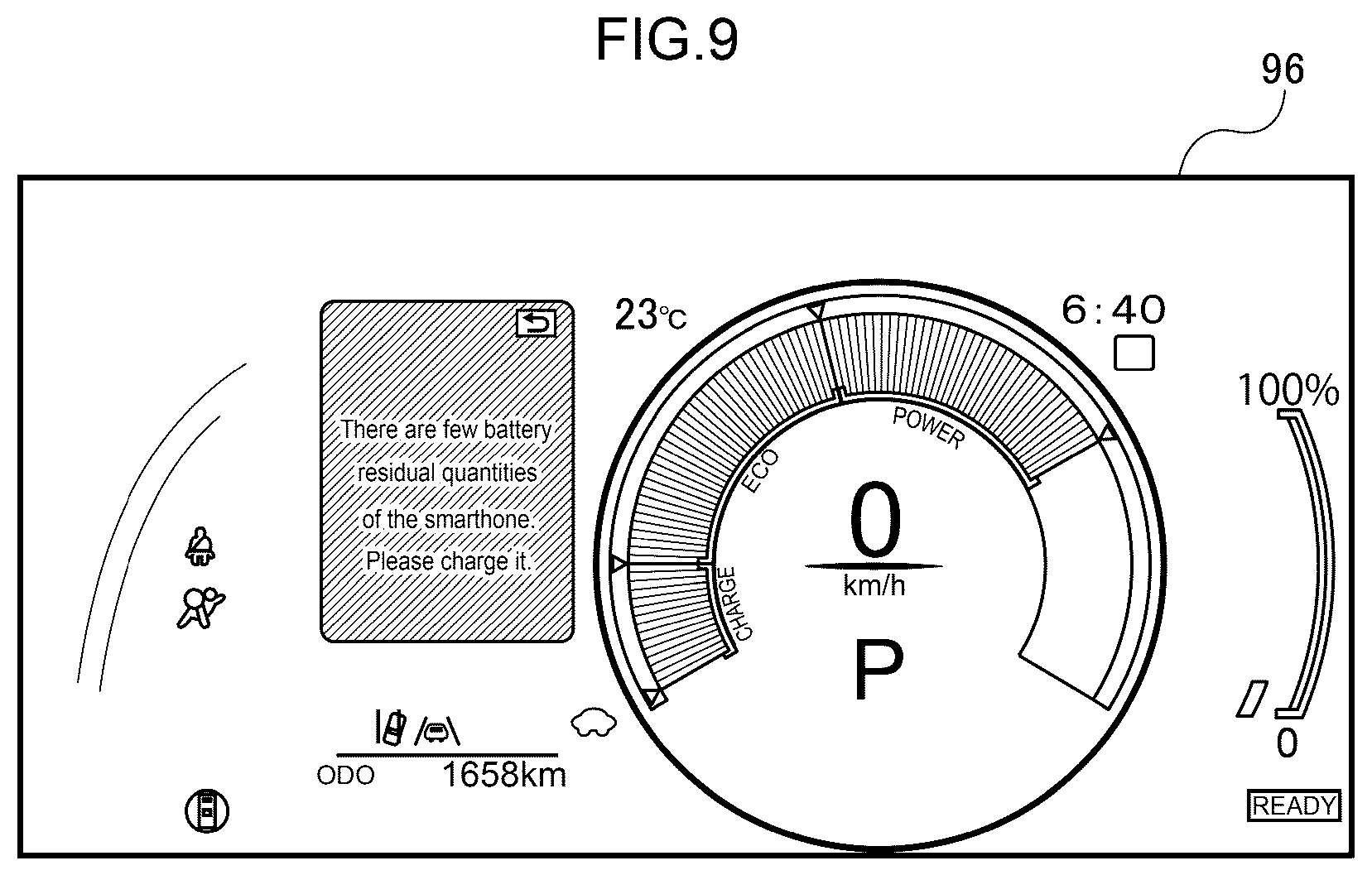 Patent US12365312 Figure 9 – Vehicle, notification system, notification method, and non-transitory computer-readable storage medium stored with a notification program