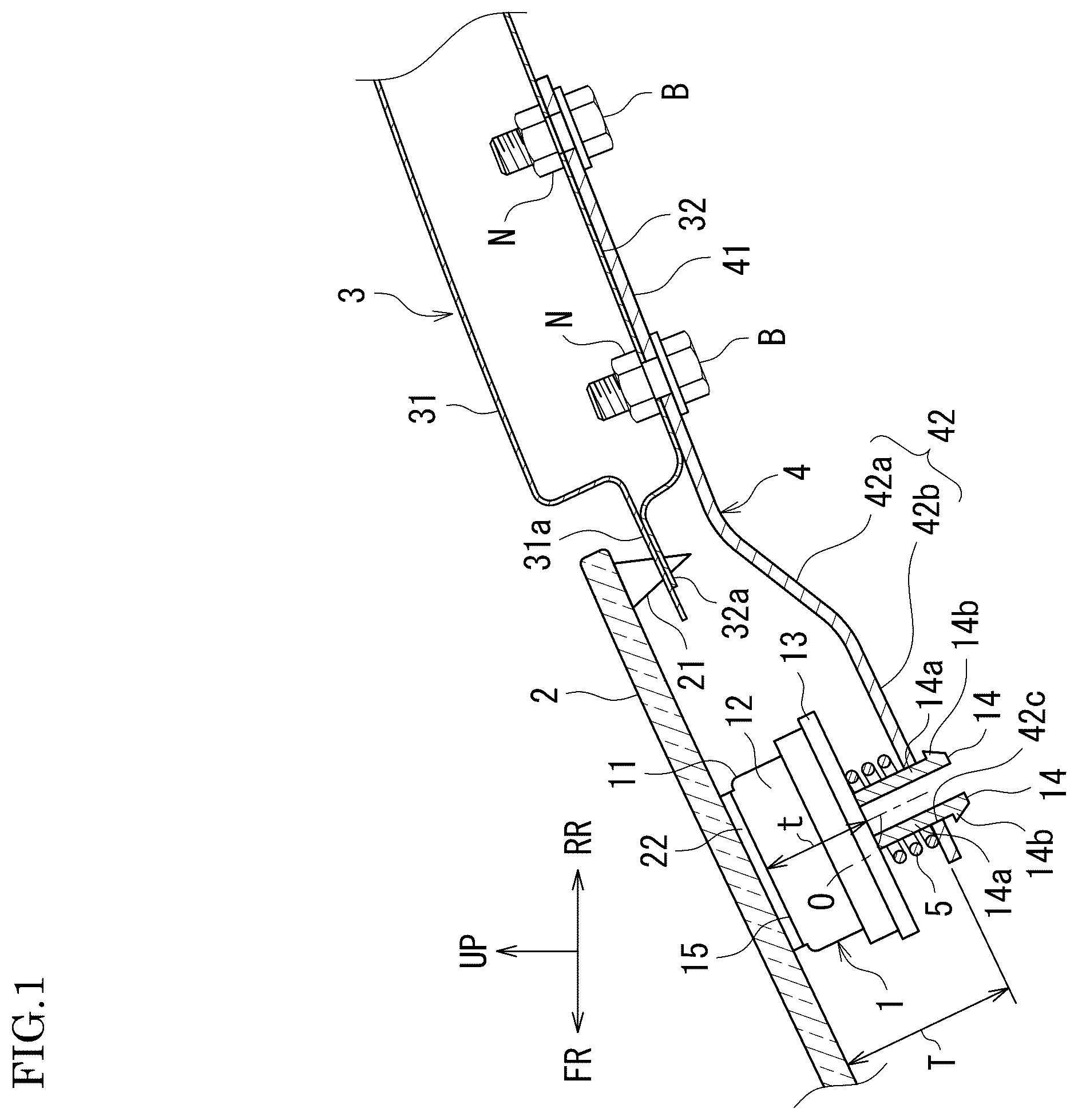 Patent US12365313 Figure 1 – Support structure for rain sensor
