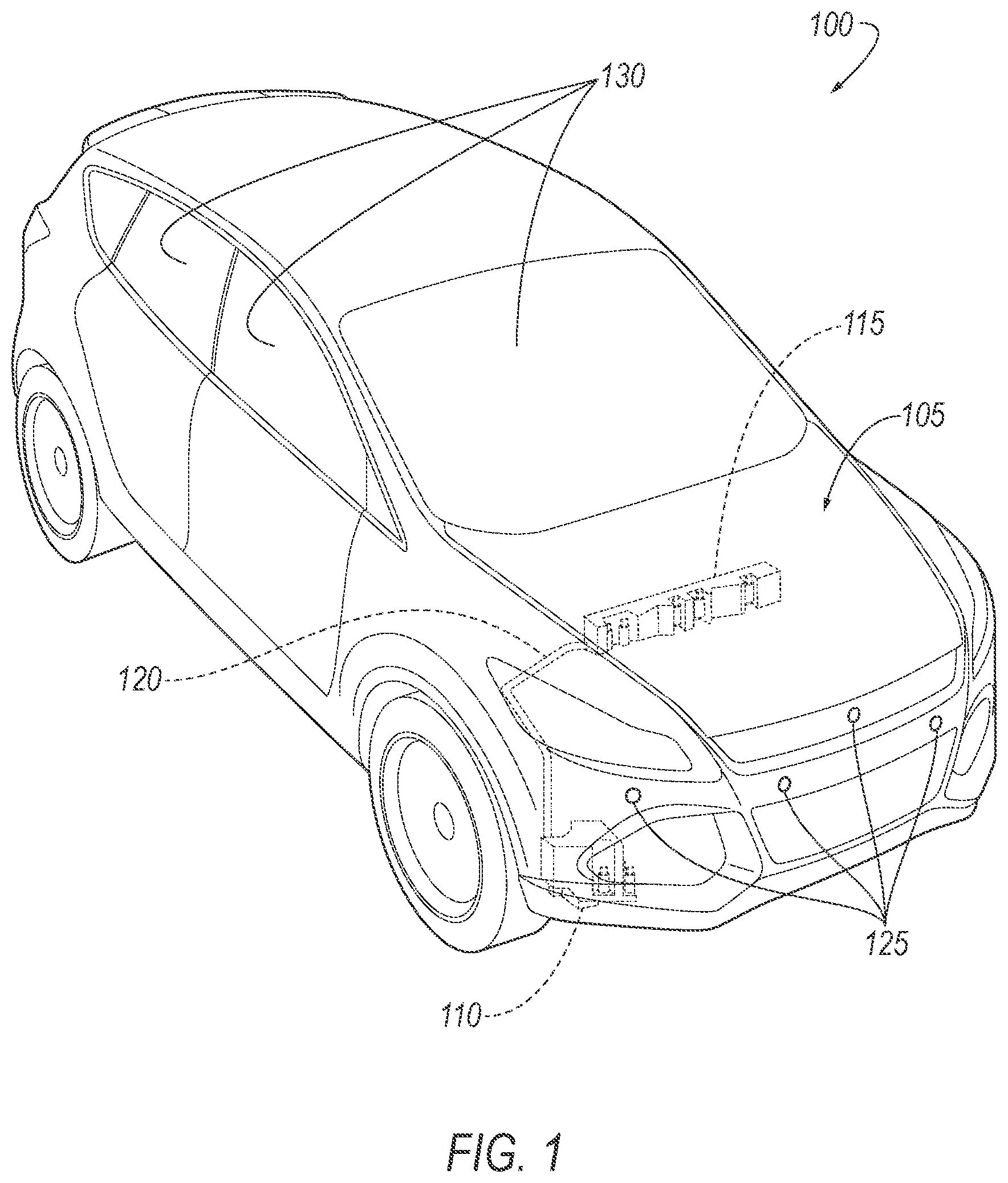 Patent US12365314 Figure 1 – Cleaning assembly for vehicle sensors