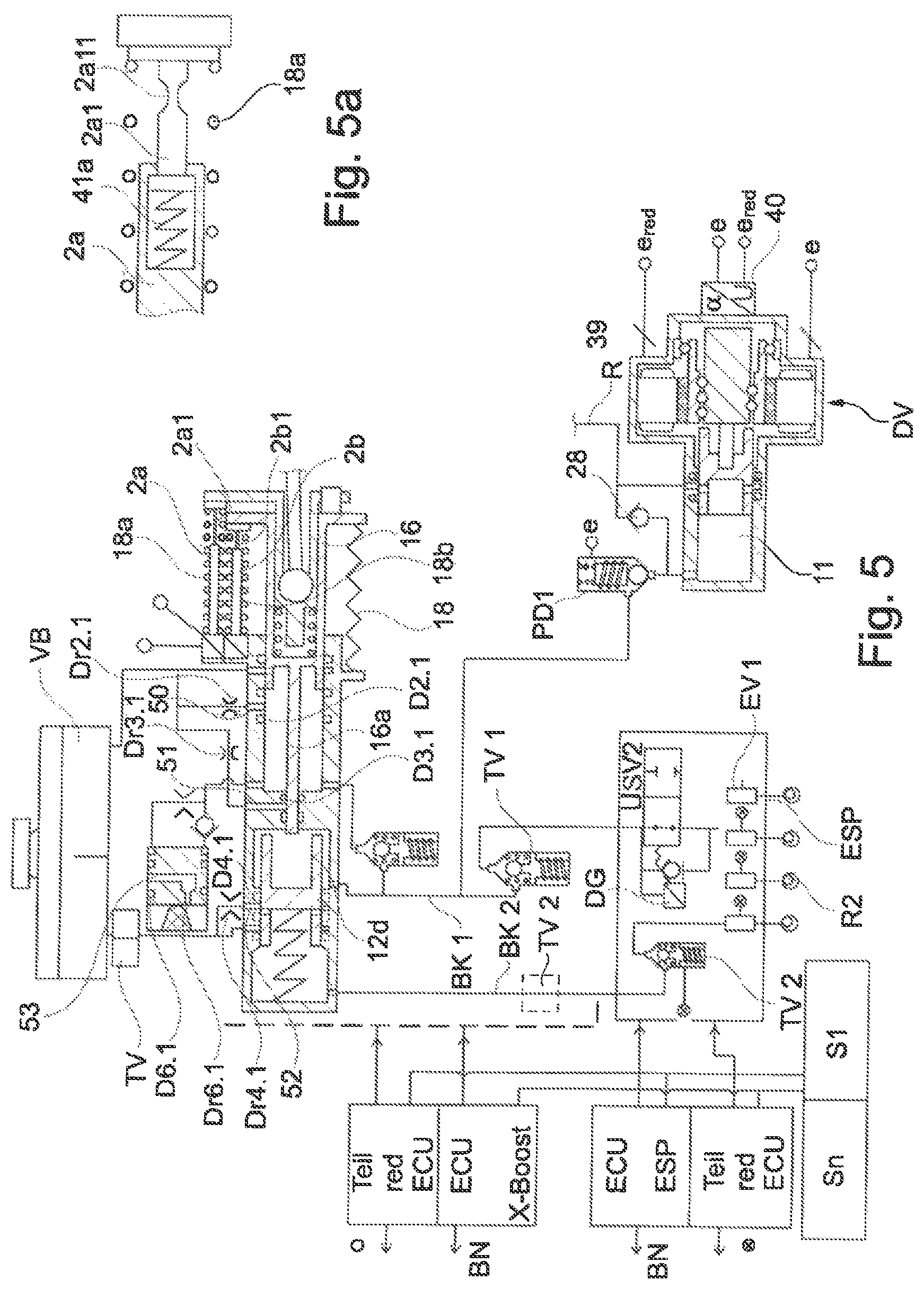 Patent US12365319 Figure 5 – Brake system