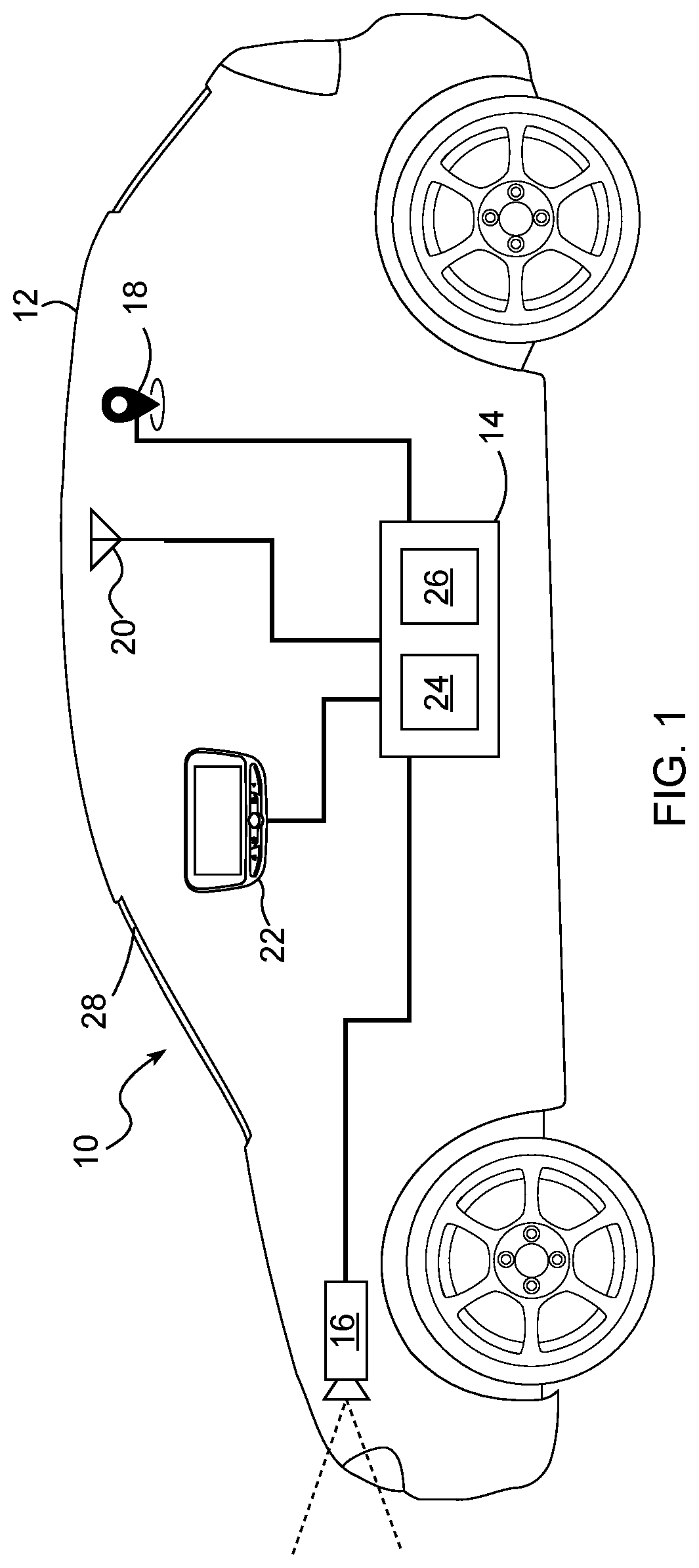 Patent US12365335 — Detection of distracted drivers — Figure 1