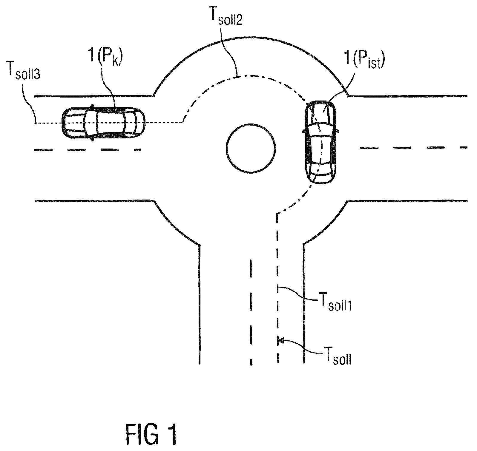 Patent US12365338 Figure 1 – Method and device for the longitudinal control of a vehicle