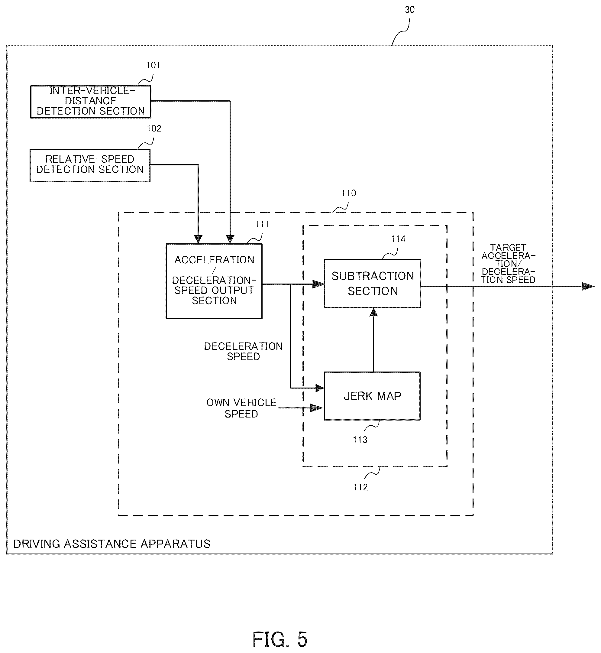 Patent US12365339 Figure 5 – Driving support device