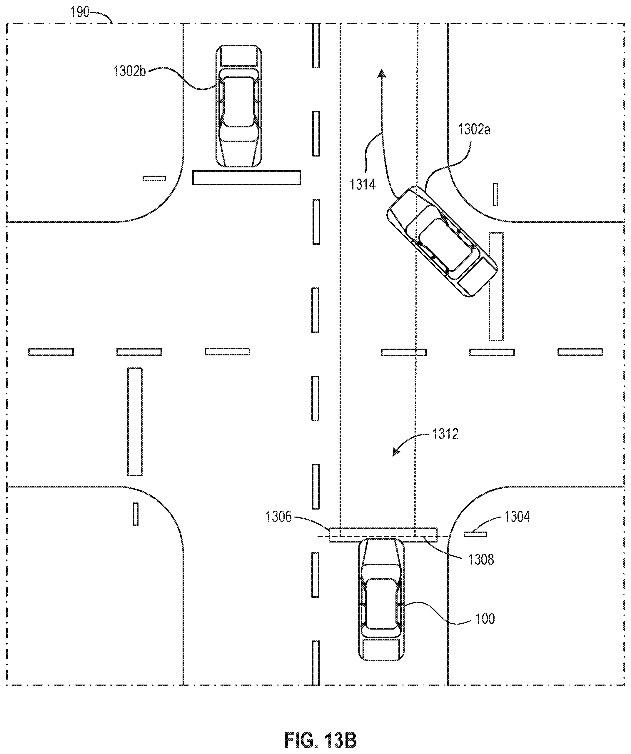Patent US12365341 Figure 14 – Navigating multi-way stop intersections with an autonomous vehicle