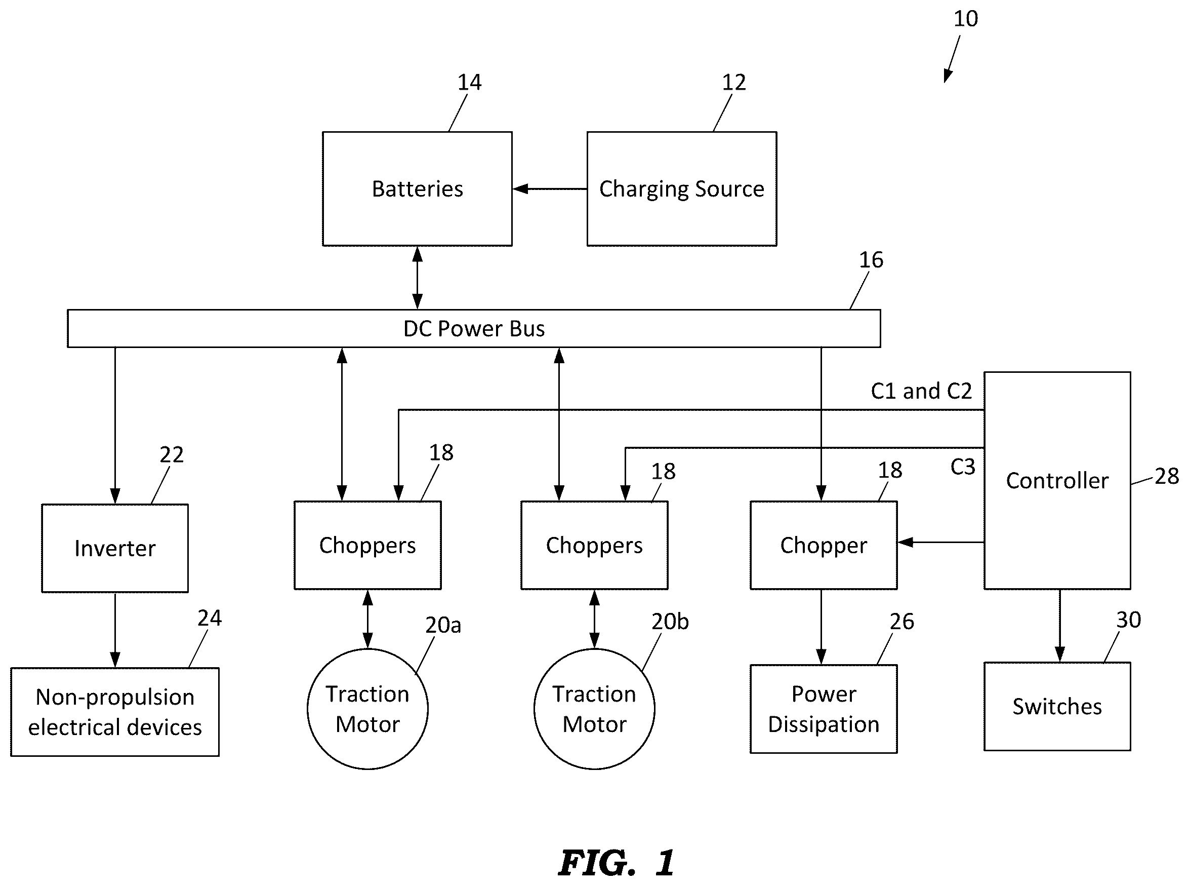Patent US12365367 Figure 1 – Battery powered locomotive