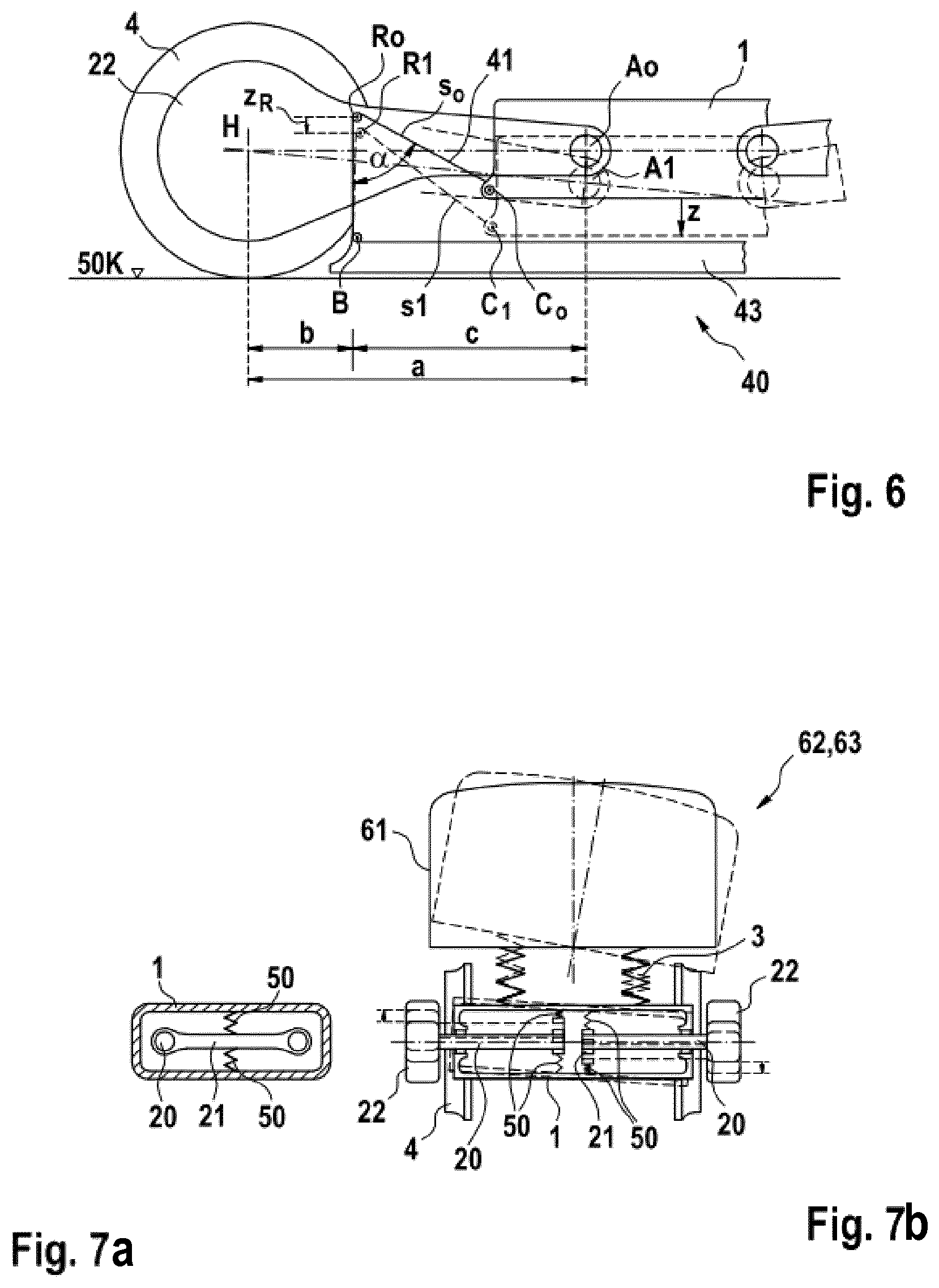 Patent US12365368 Figure 4 – Bogie for a rail vehicle and rail vehicle carriage having at least one bogie, rail vehicle having at least one rail vehicle carriage, and method for adjusting the height of a carriage body of a rail vehicle carriage