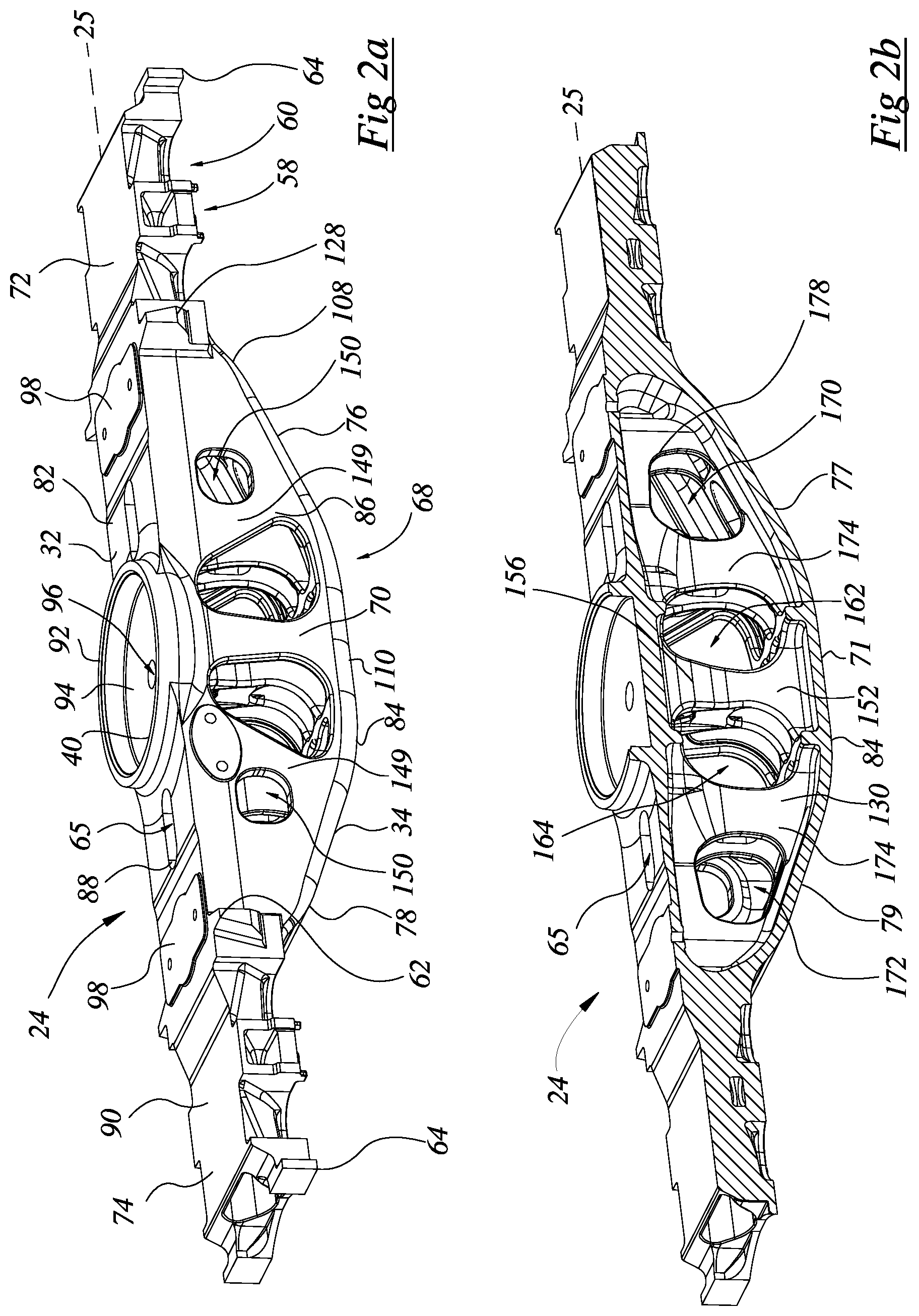 Patent US12365369 Figure 2 – Rail road car truck bolster