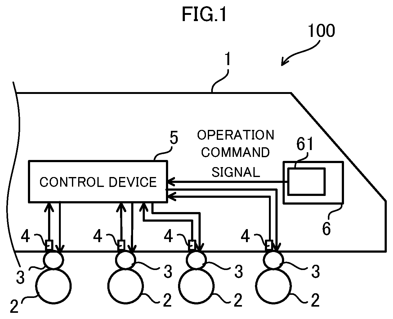 Patent US12365371 Figure 1 – Control device, electrical railway vehicle, and control method