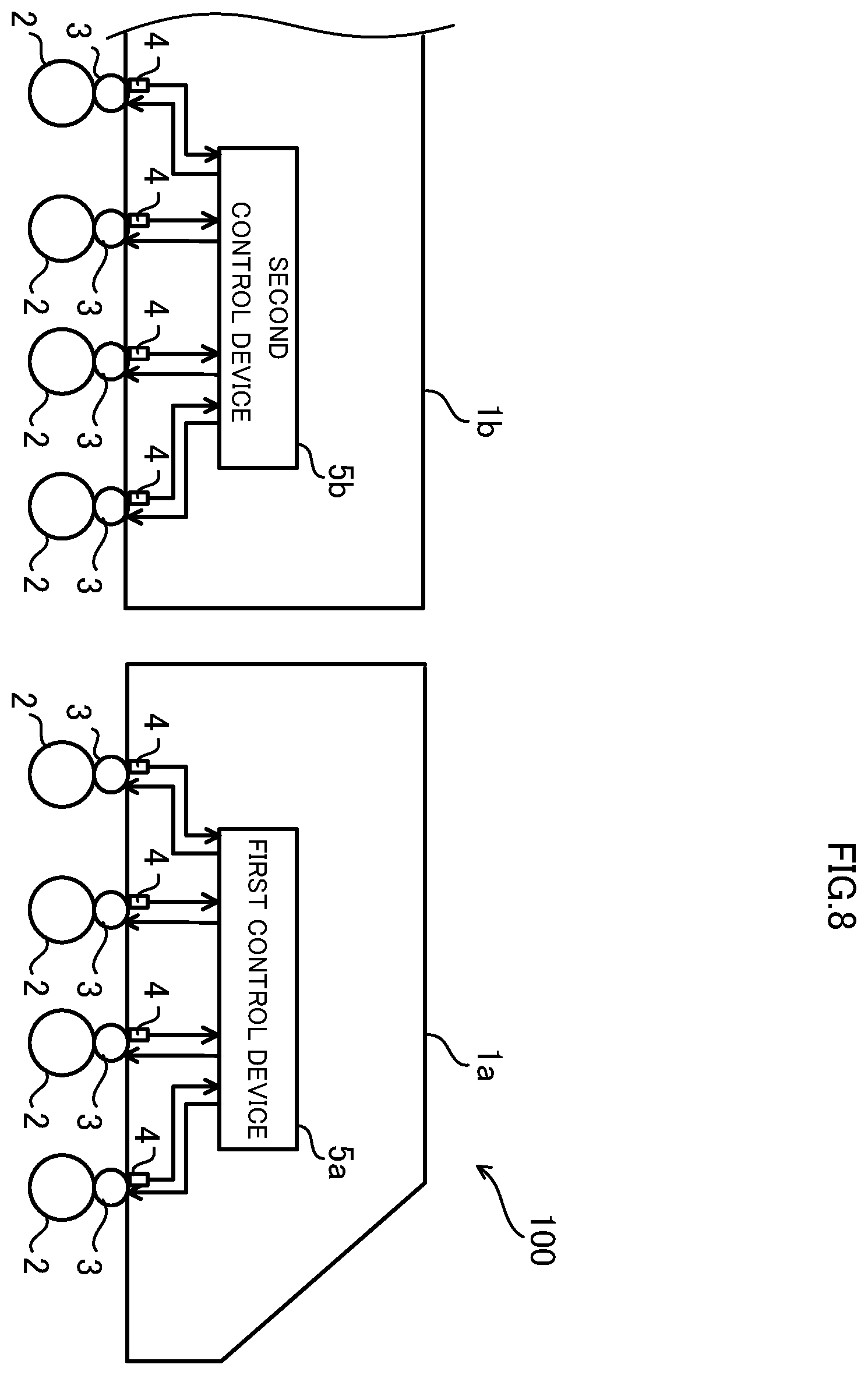 Patent US12365371 Figure 8 – Control device, electrical railway vehicle, and control method
