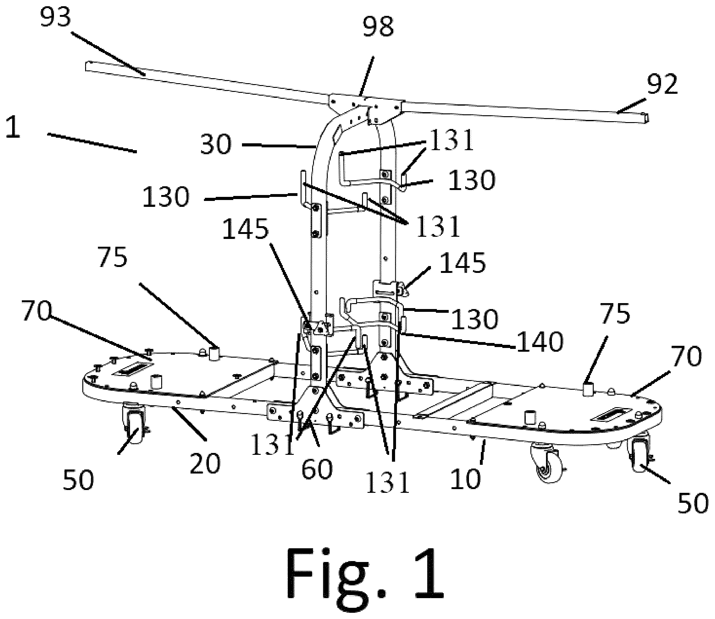 Patent US12365380 — Foldable door cart — Figure 1