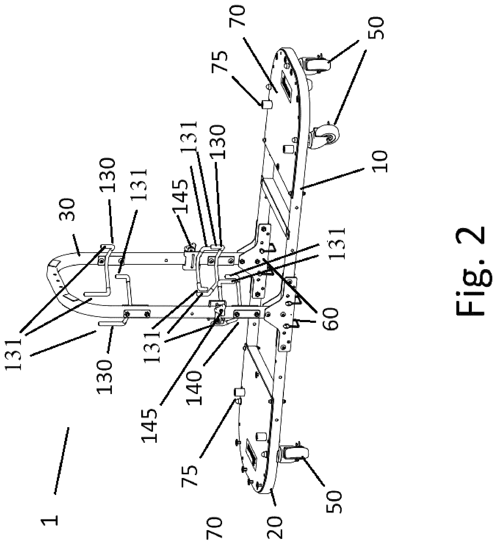Patent US12365380 Figure 2 – Foldable door cart