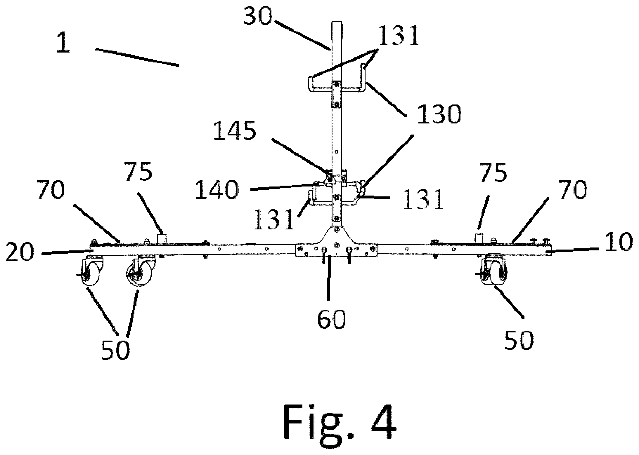 Patent US12365380 Figure 4 – Foldable door cart
