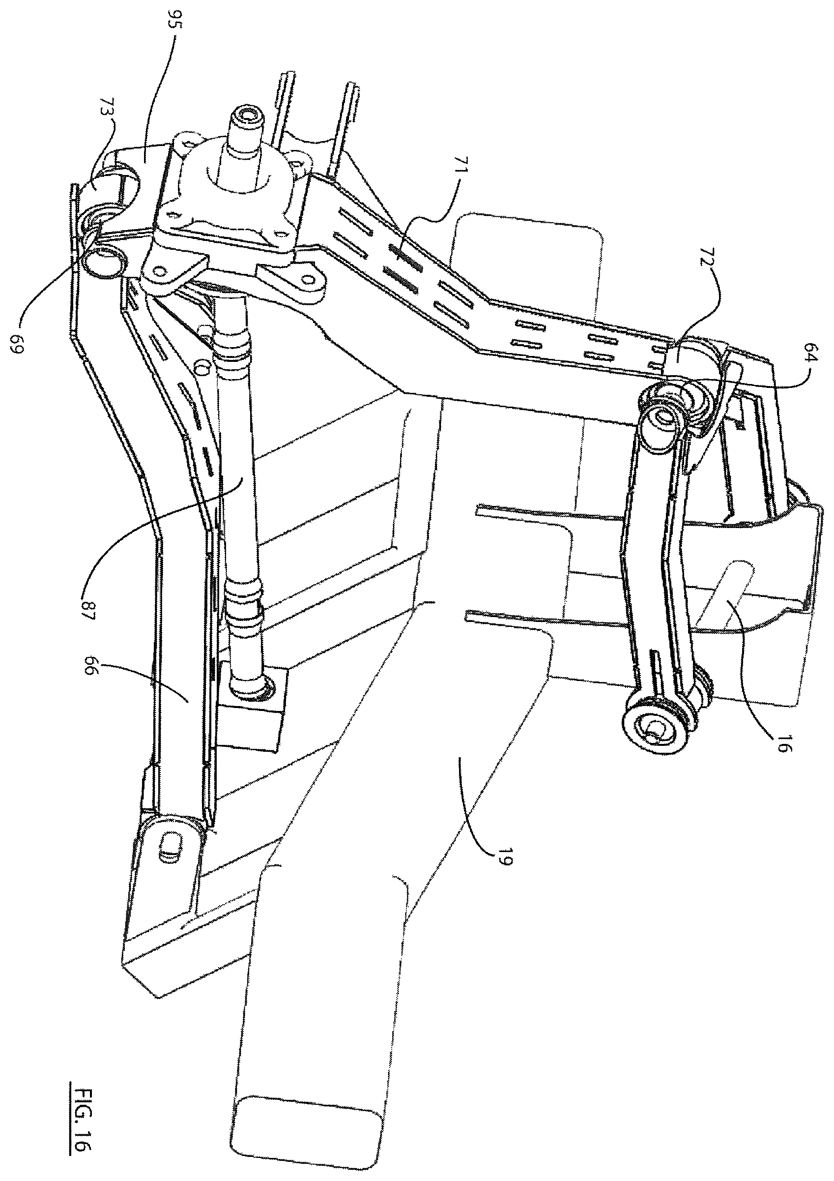 Patent US12365387 Figure 16 – Methods and apparatus for moving the front wheels of a vehicle forward
