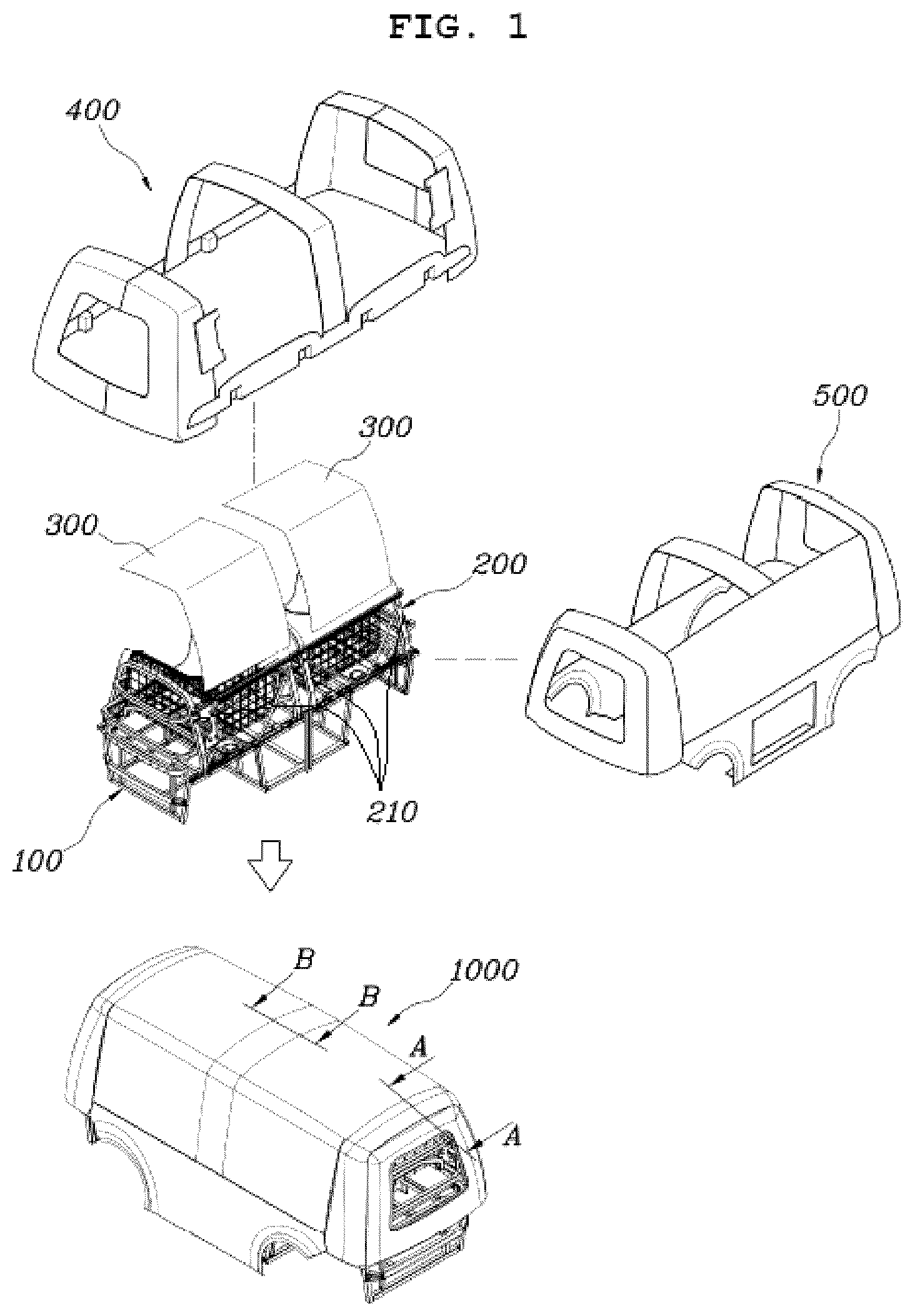 Patent US12365391 Figure 1 – Panel assembly for vehicle
