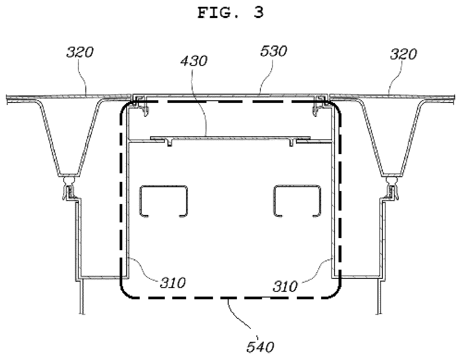 Patent US12365391 Figure 3 – Panel assembly for vehicle