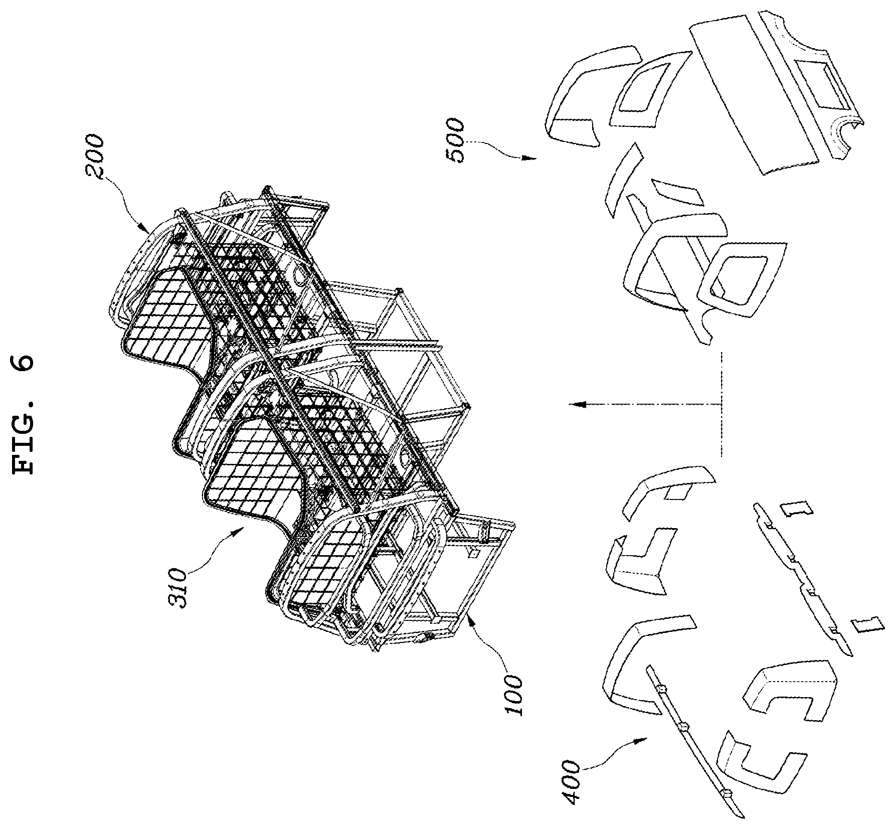 Patent US12365391 Figure 6 – Panel assembly for vehicle