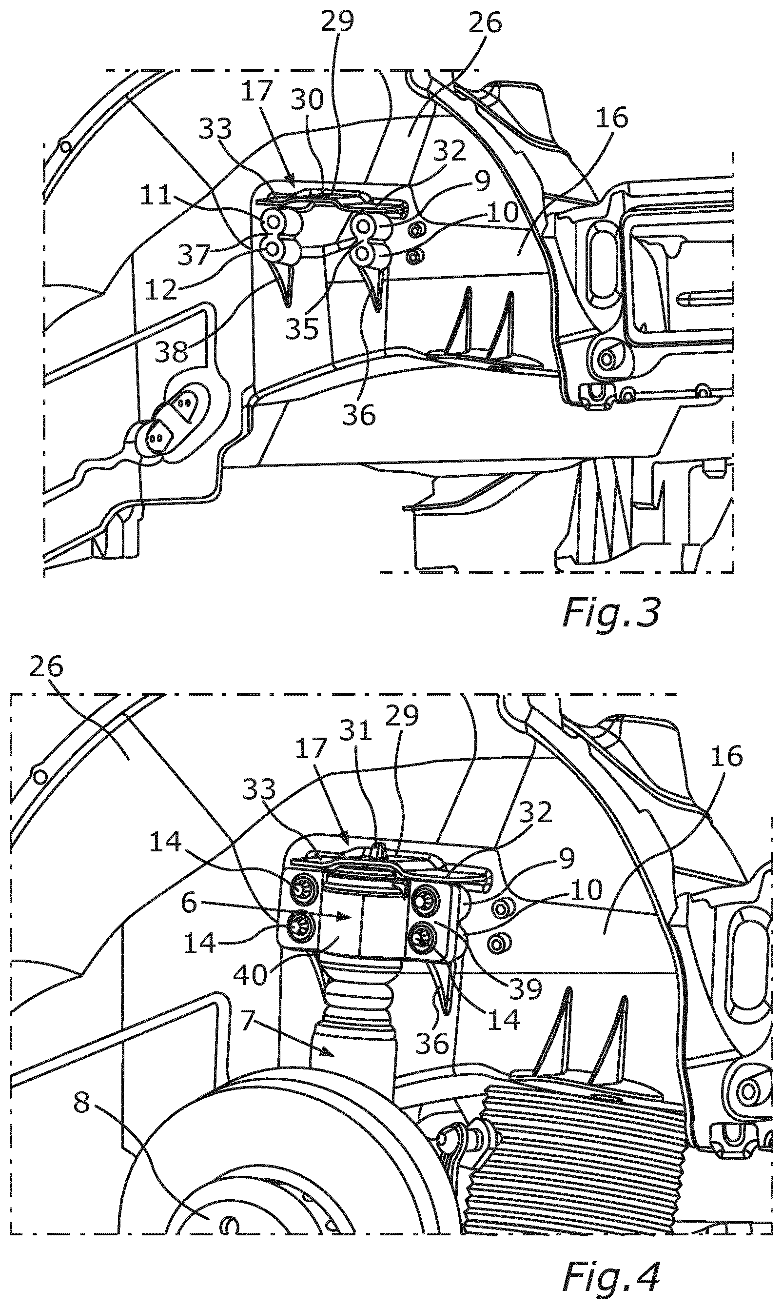 Patent US12365394 Figure 3 – Longitudinal member for a rear part of a motor vehicle, and rear part for a motor vehicle