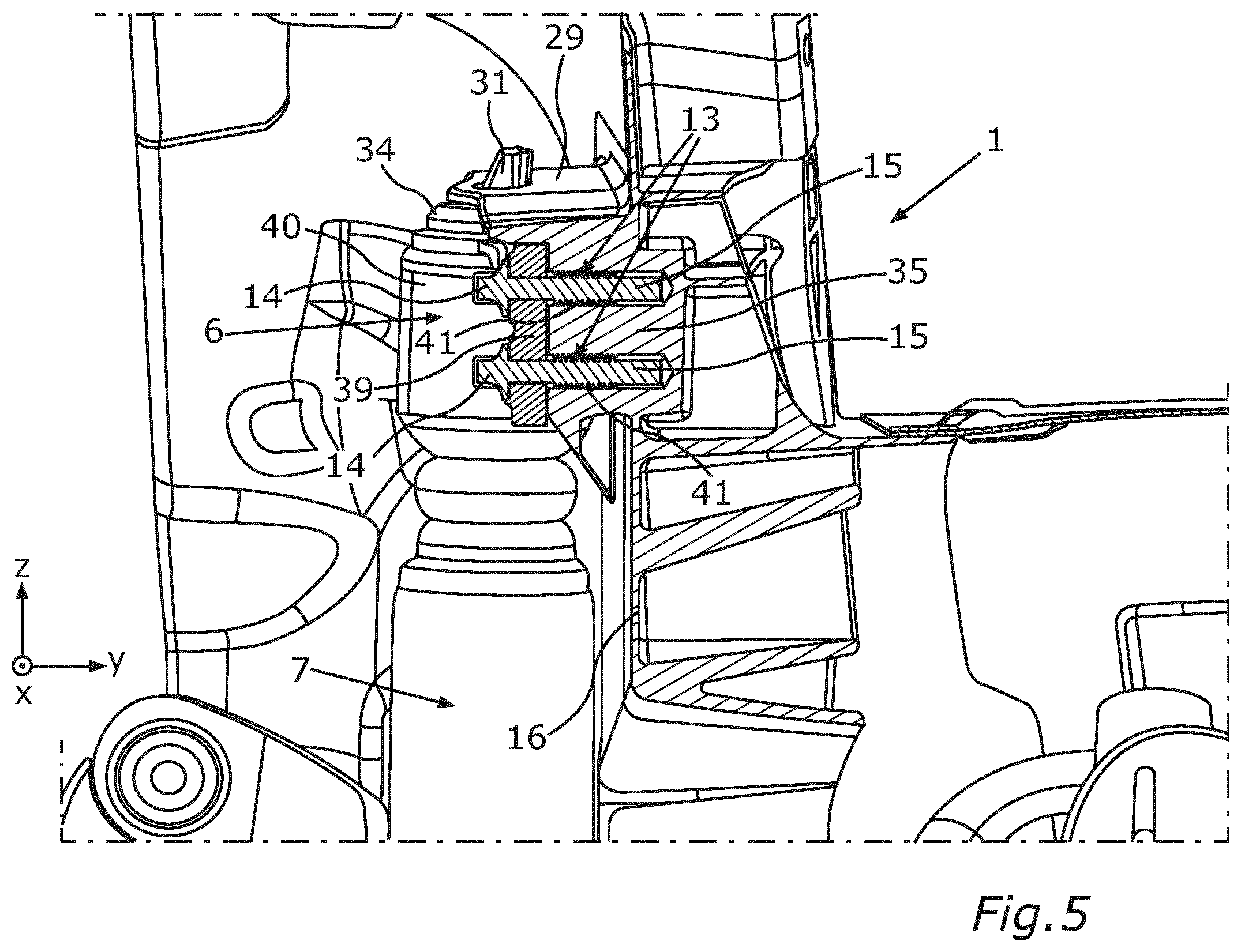 Patent US12365394 Figure 4 – Longitudinal member for a rear part of a motor vehicle, and rear part for a motor vehicle