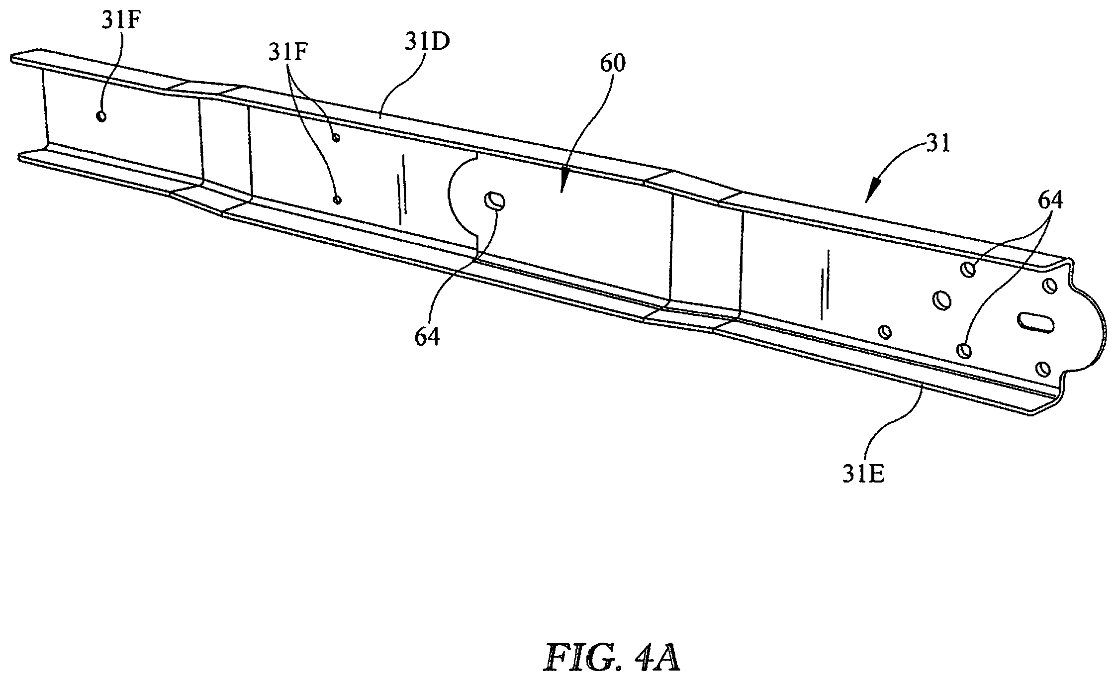 Patent US12365396 Figure 5 – Vehicle frame rails with swaged spacer connection and methods of manufacturing vehicle frame rails
