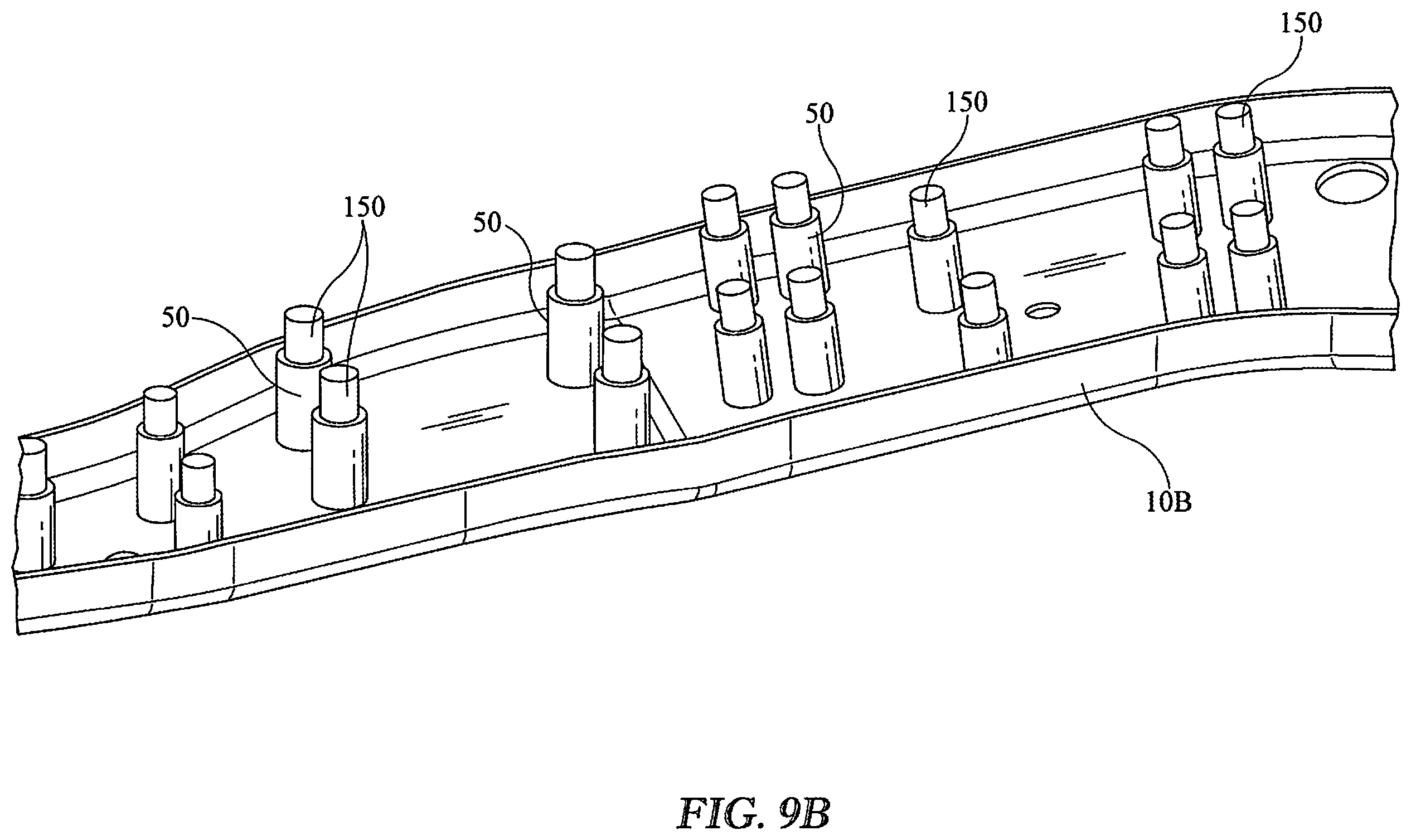 Patent US12365396 Figure 13 – Vehicle frame rails with swaged spacer connection and methods of manufacturing vehicle frame rails