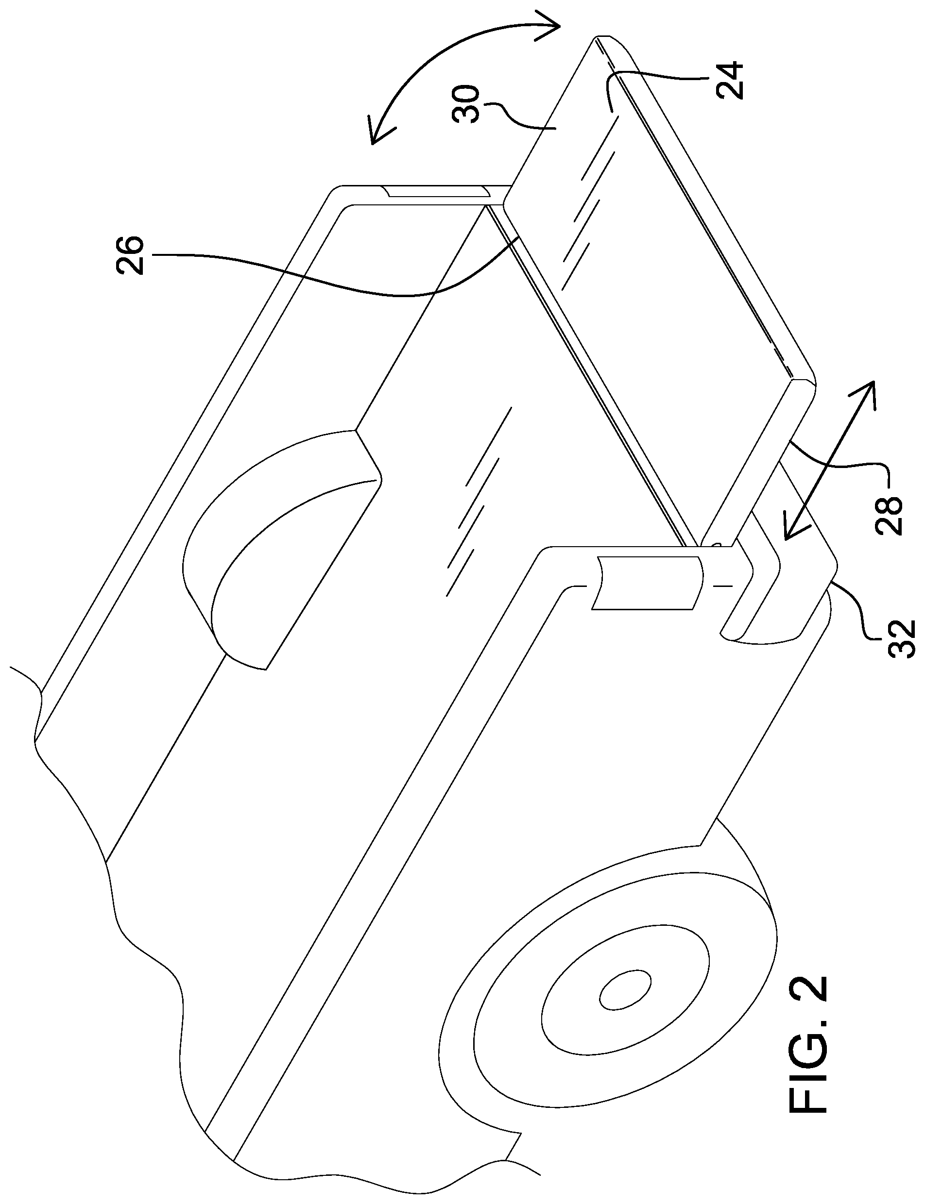 Patent US12365398 Figure 2 – Retractable tailgate assembly