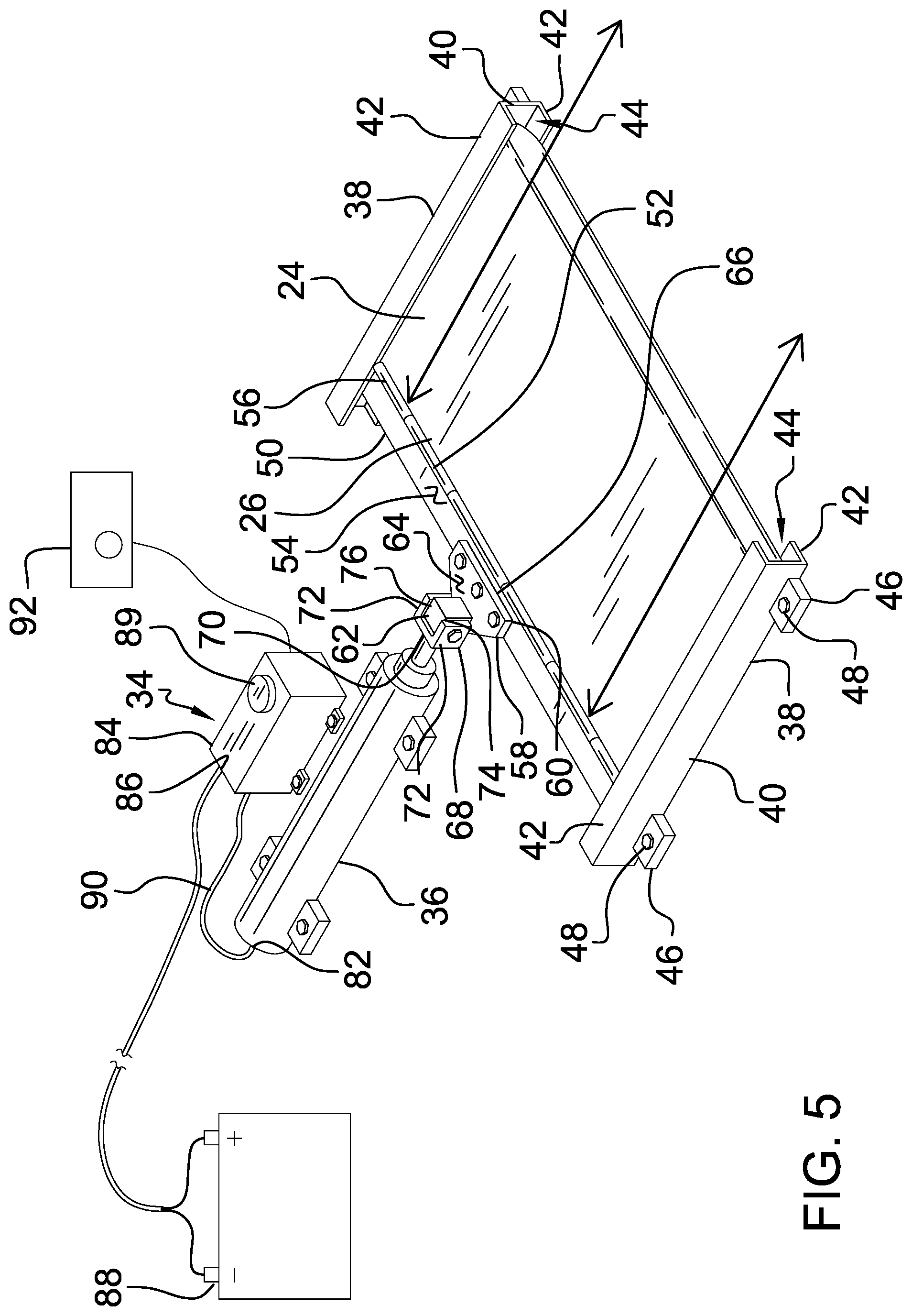Patent US12365398 Figure 5 – Retractable tailgate assembly