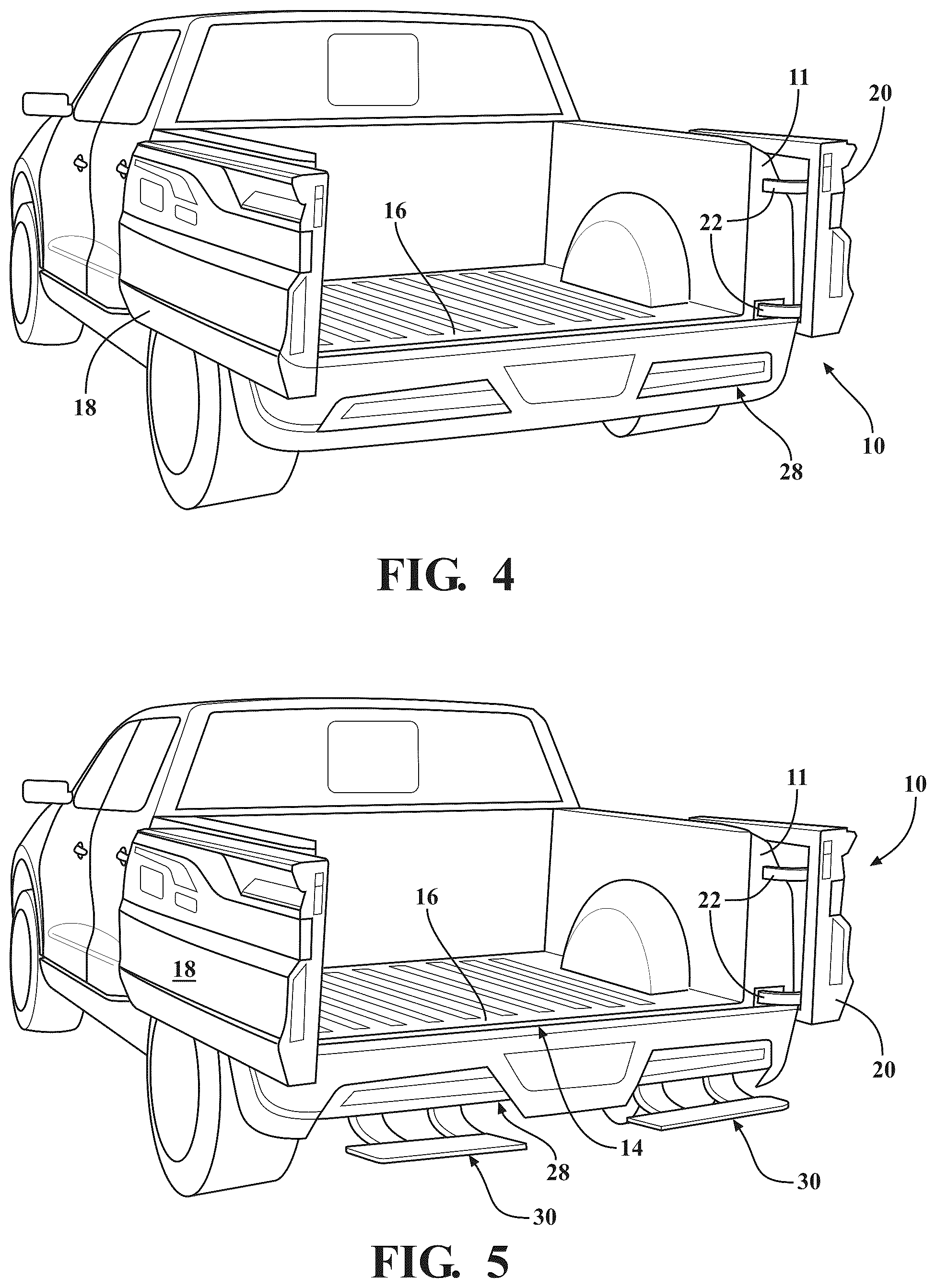 Patent US12365399 Figure 3 – Articulating tailgate