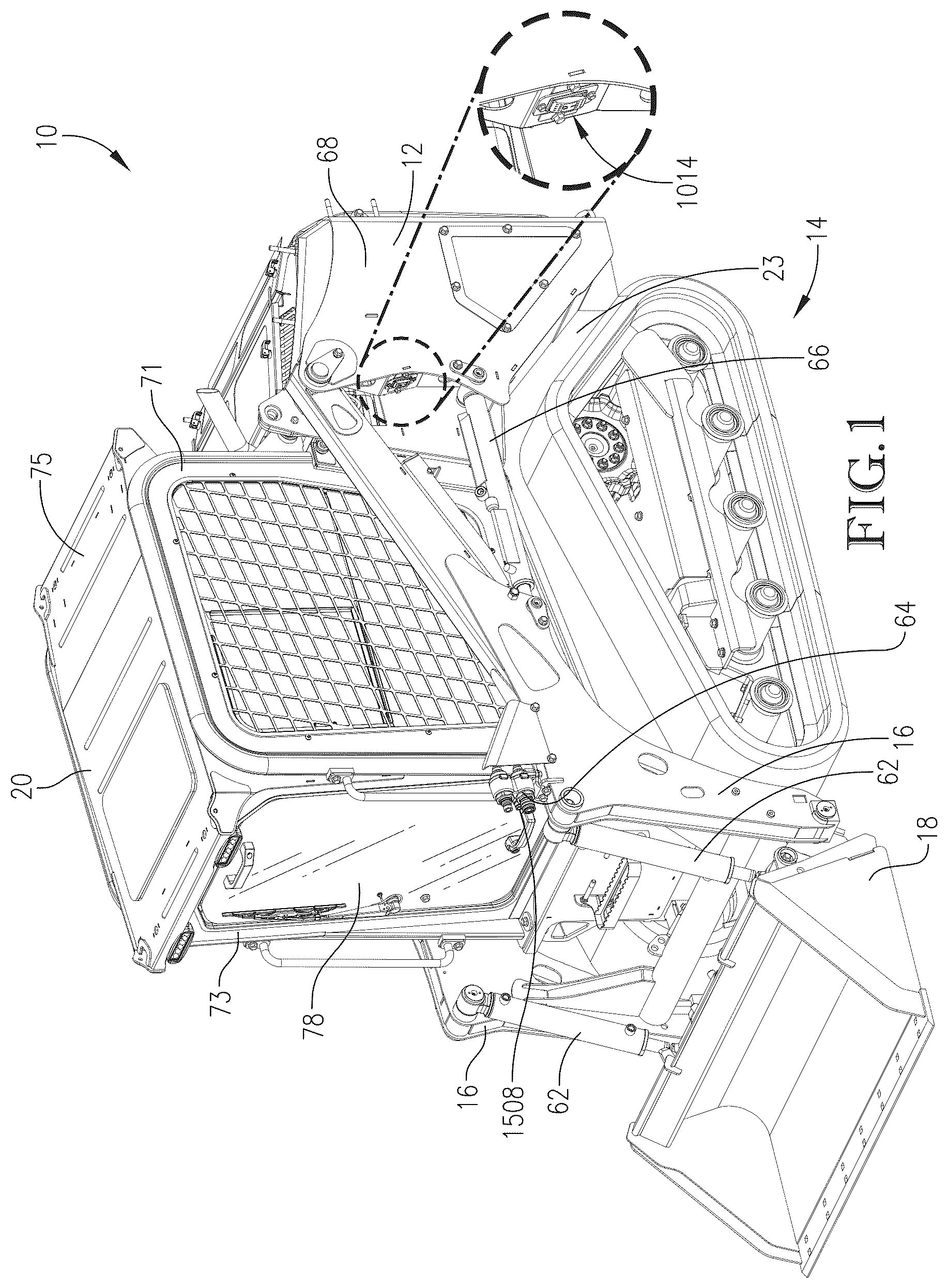 Patent US12365401 — Controls for a work machine — Figure 1