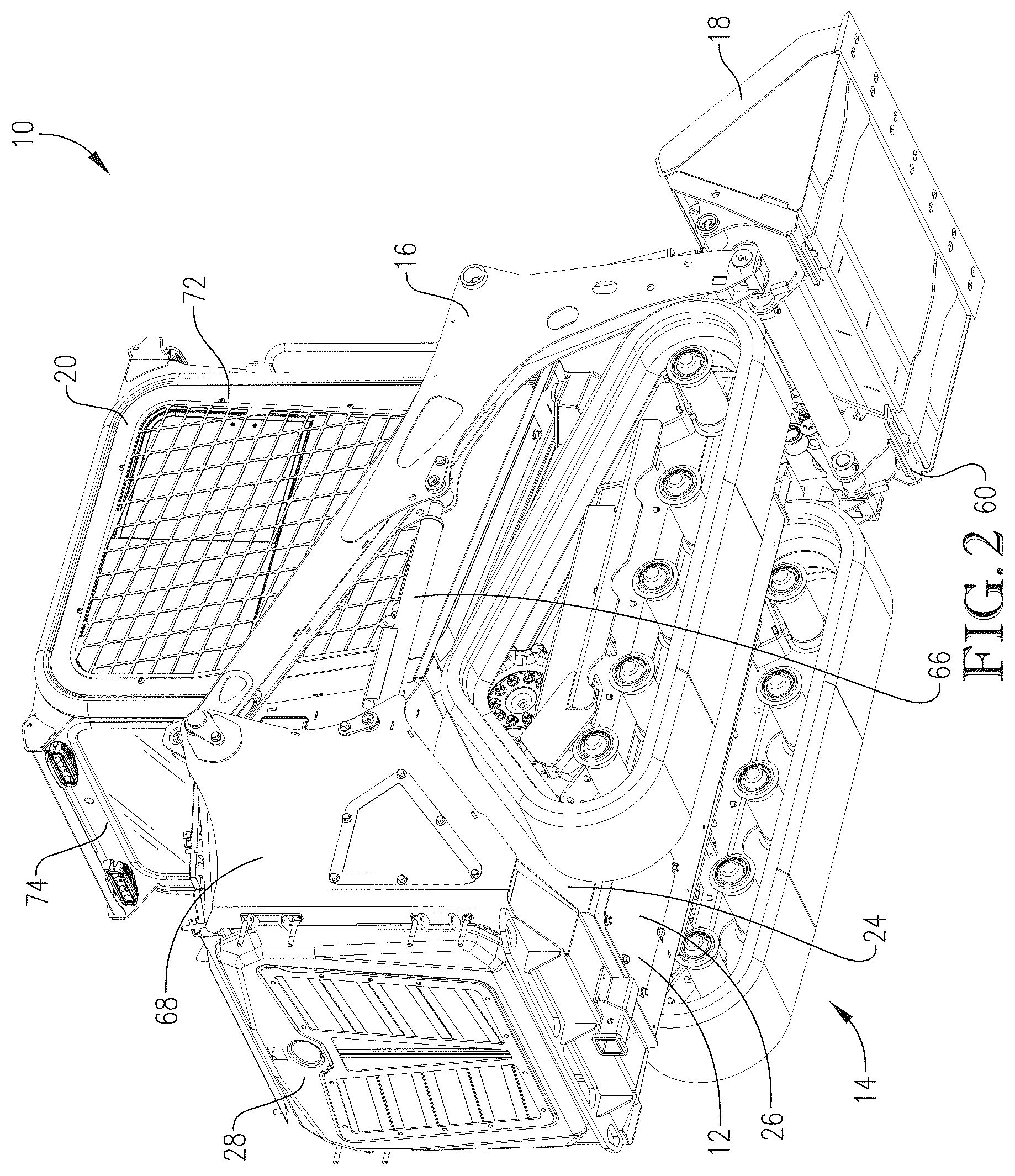 Patent US12365401 Figure 2 – Controls for a work machine