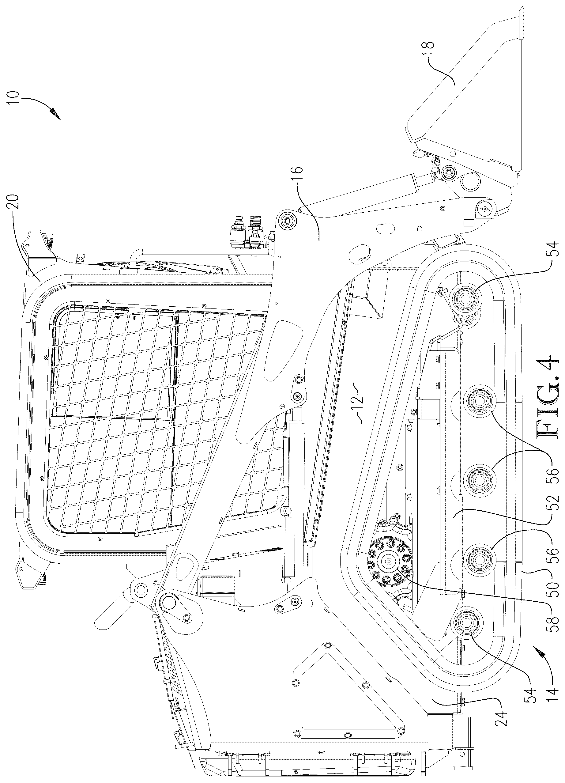 Patent US12365401 Figure 4 – Controls for a work machine