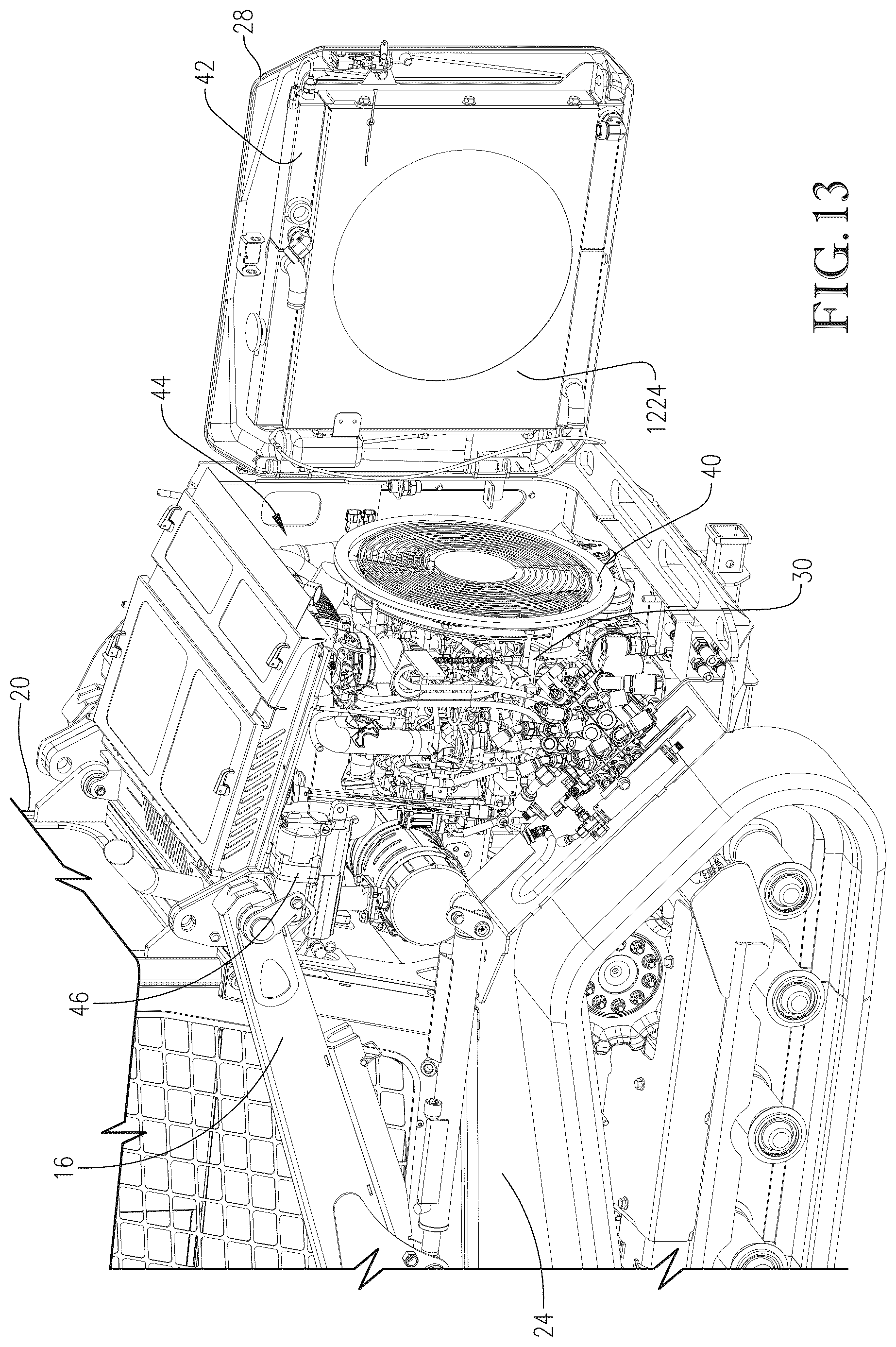 Patent US12365401 Figure 13 – Controls for a work machine