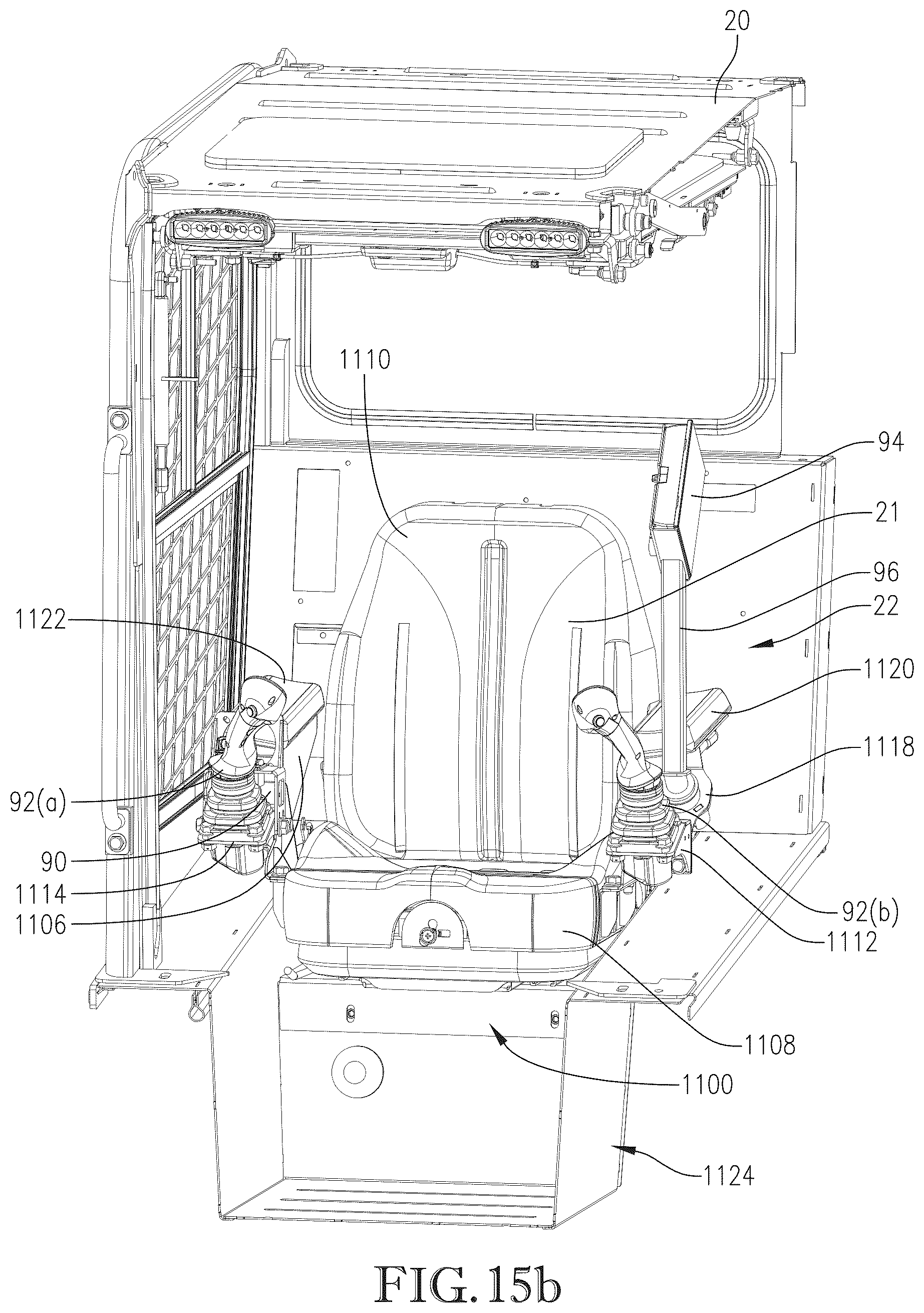 Patent US12365401 Figure 17 – Controls for a work machine