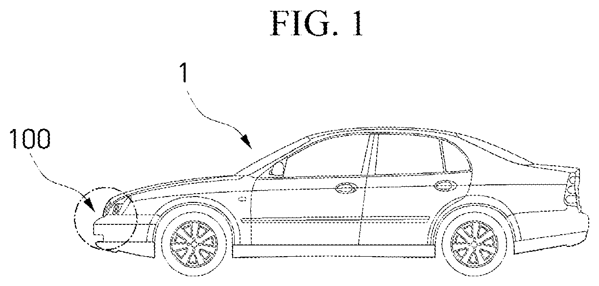 Patent US12365404 Figure 1 – Active air flap of vehicle