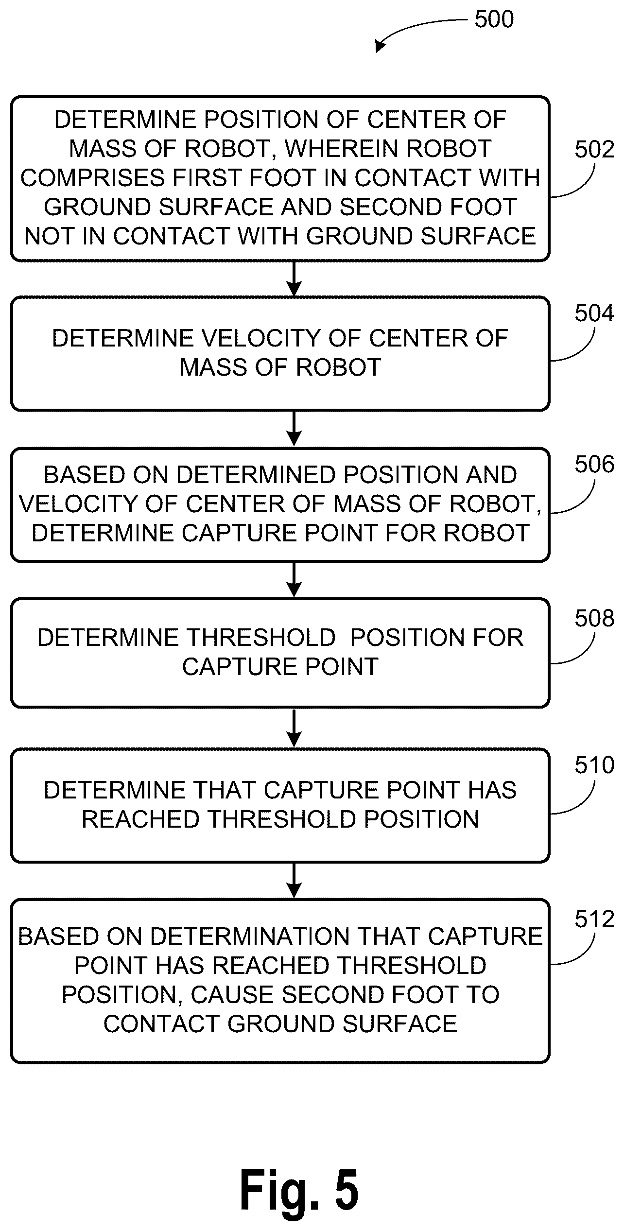 Patent US12365407 Figure 5 – Mechanically-timed footsteps for a robotic device