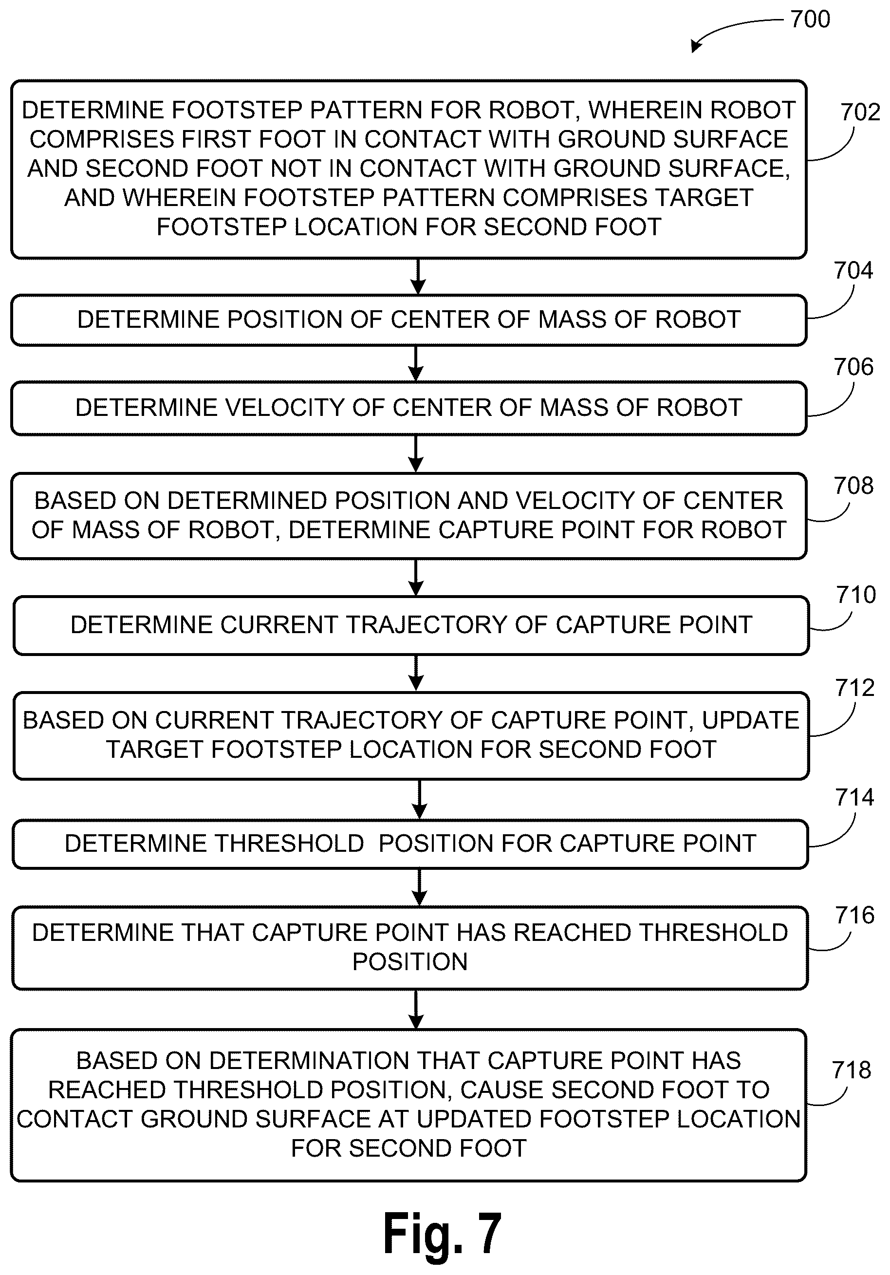Patent US12365407 Figure 7 – Mechanically-timed footsteps for a robotic device