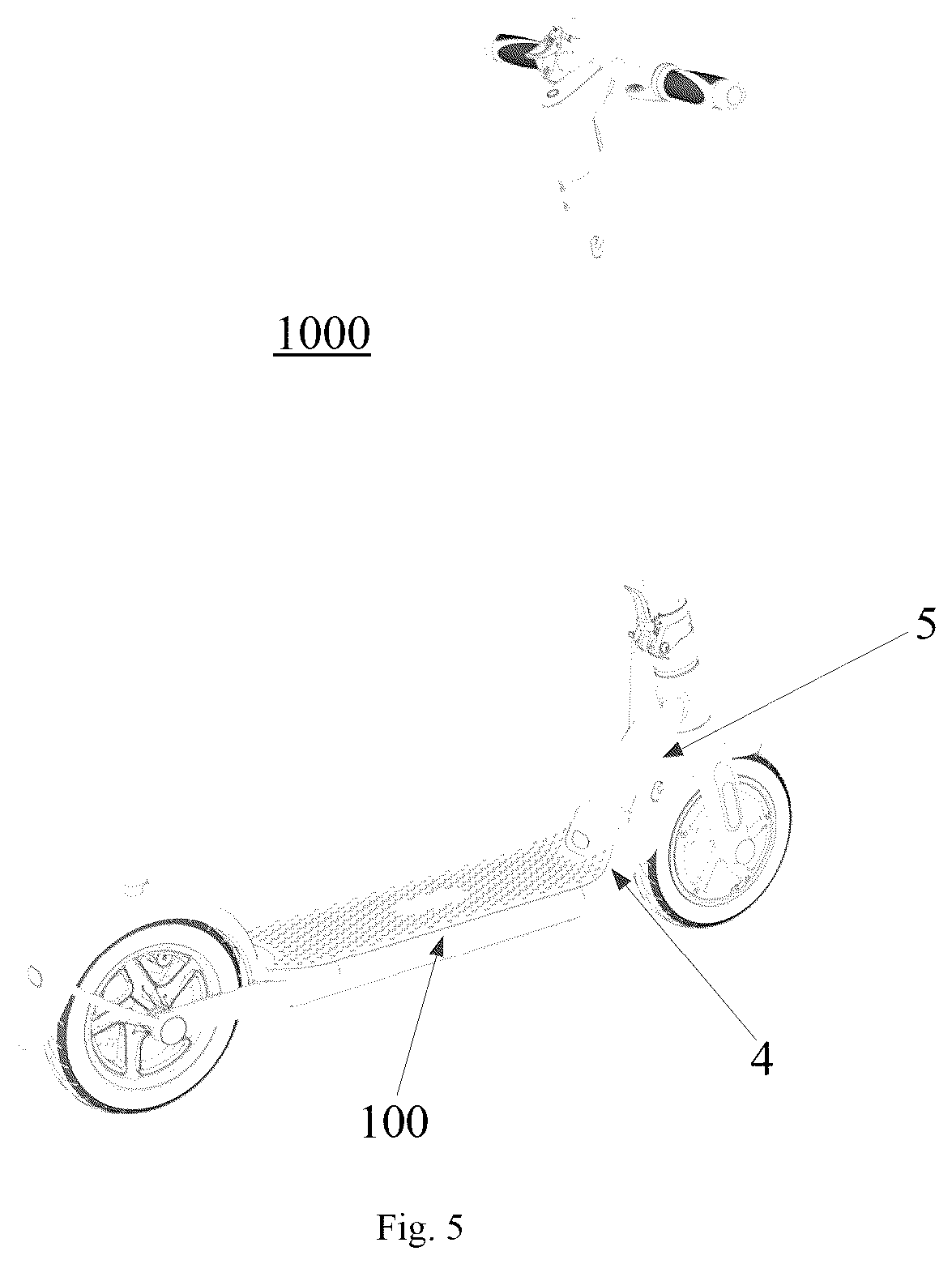Patent US12365412 Figure 3 – Battery compartment, battery compartment assembly and electric scooter