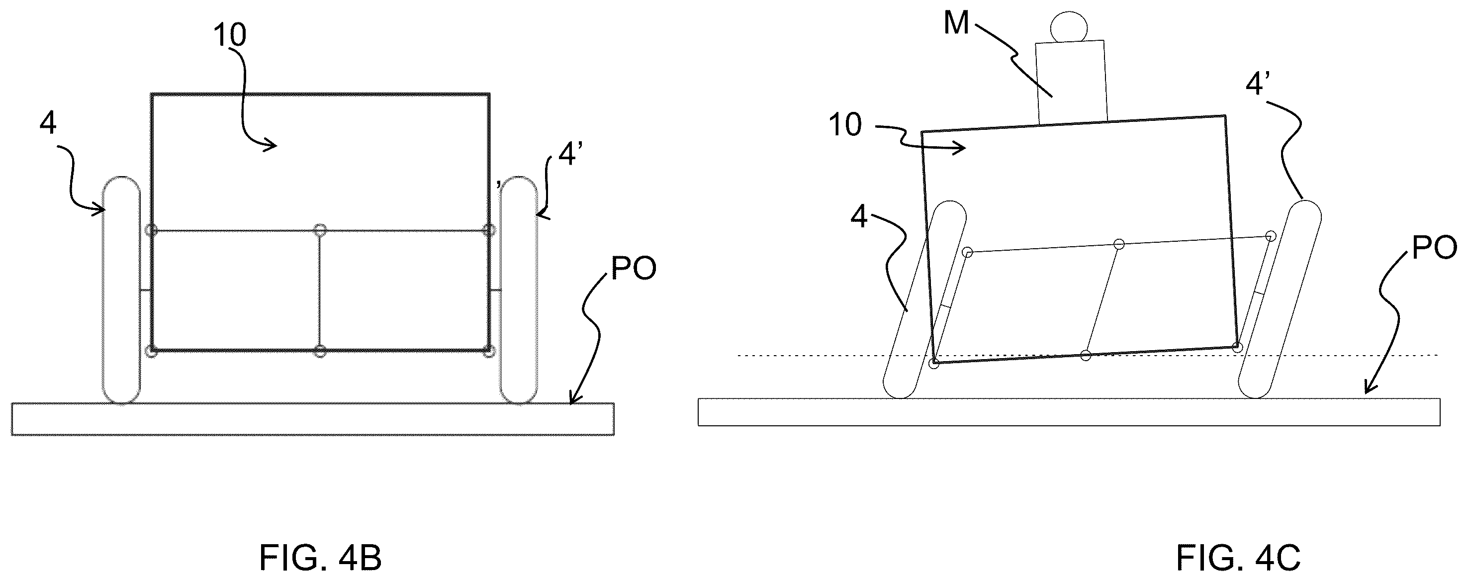 Patent US12365413 Figure 7 – Saddle riding rolling vehicle with loading surface integral with the lower cross member and housed between the front steered wheels