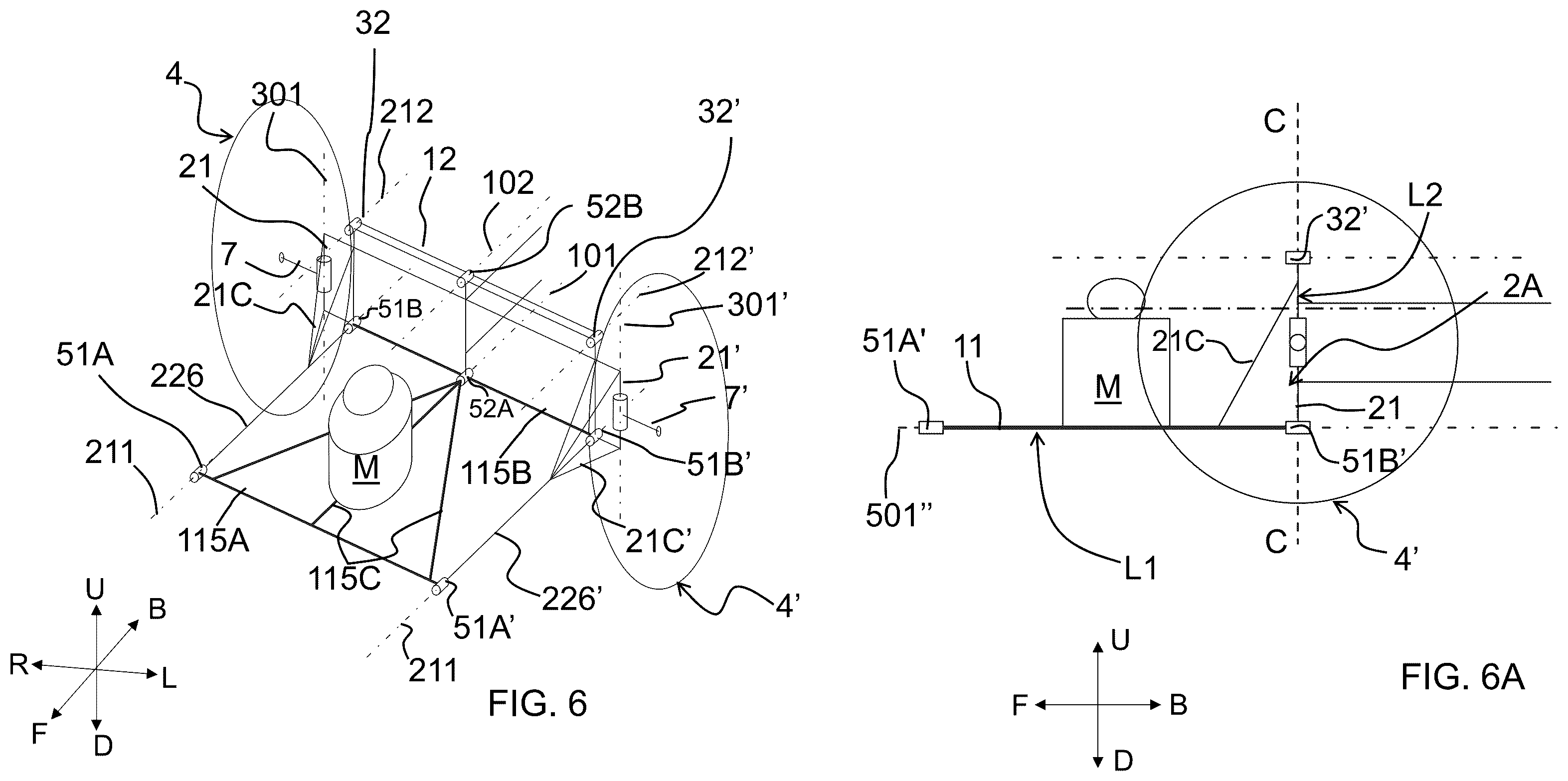 Patent US12365413 Figure 10 – Saddle riding rolling vehicle with loading surface integral with the lower cross member and housed between the front steered wheels
