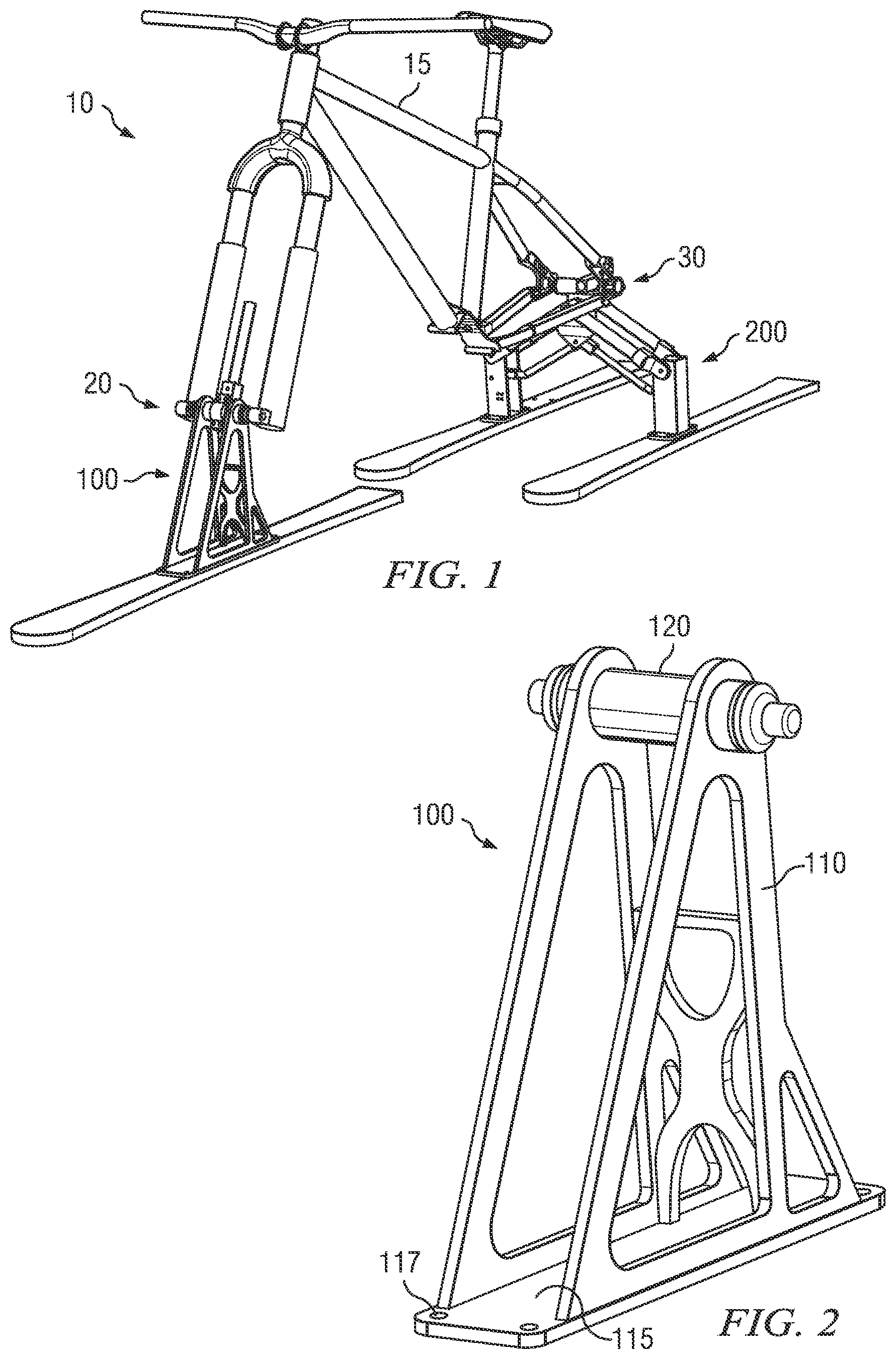 Patent US12365416 — Ski bike and ski bike conversion kit — Figure 1
