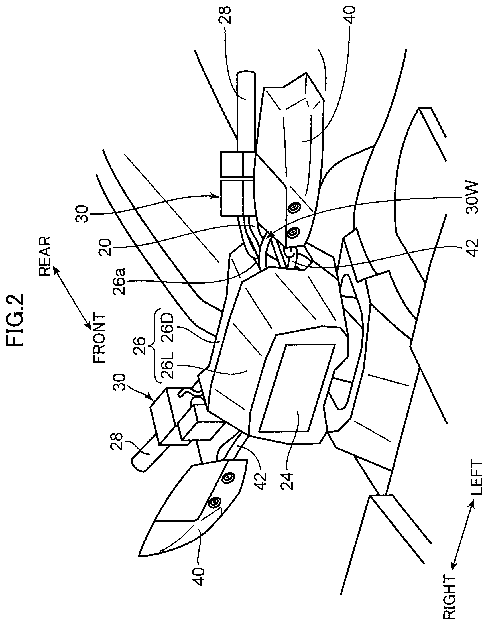 Patent US12365419 Figure 2 – Saddle-type vehicle