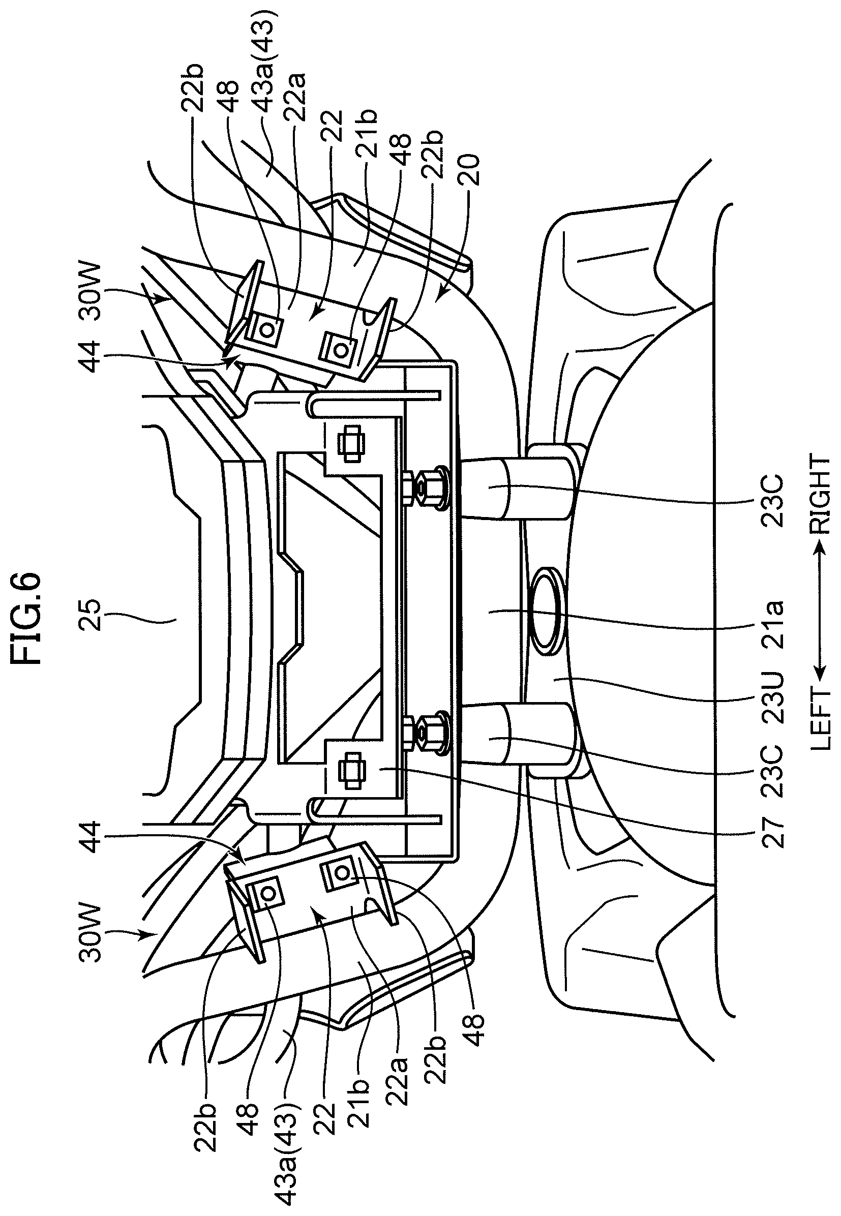 Patent US12365419 Figure 6 – Saddle-type vehicle