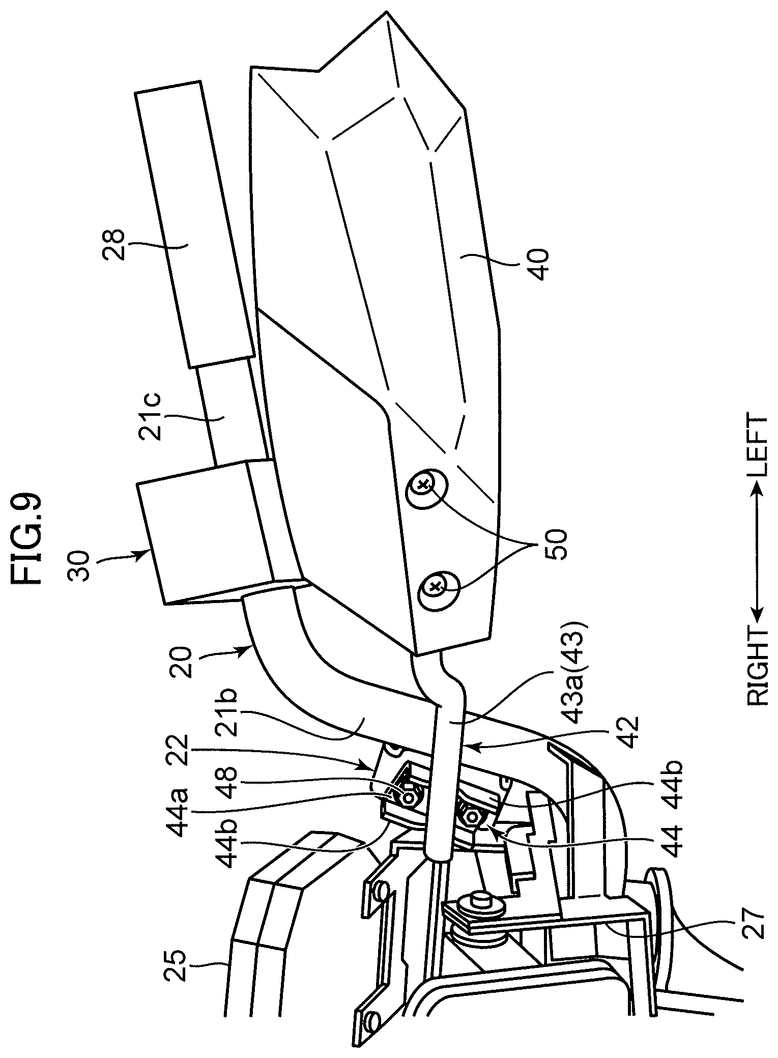 Patent US12365419 Figure 9 – Saddle-type vehicle
