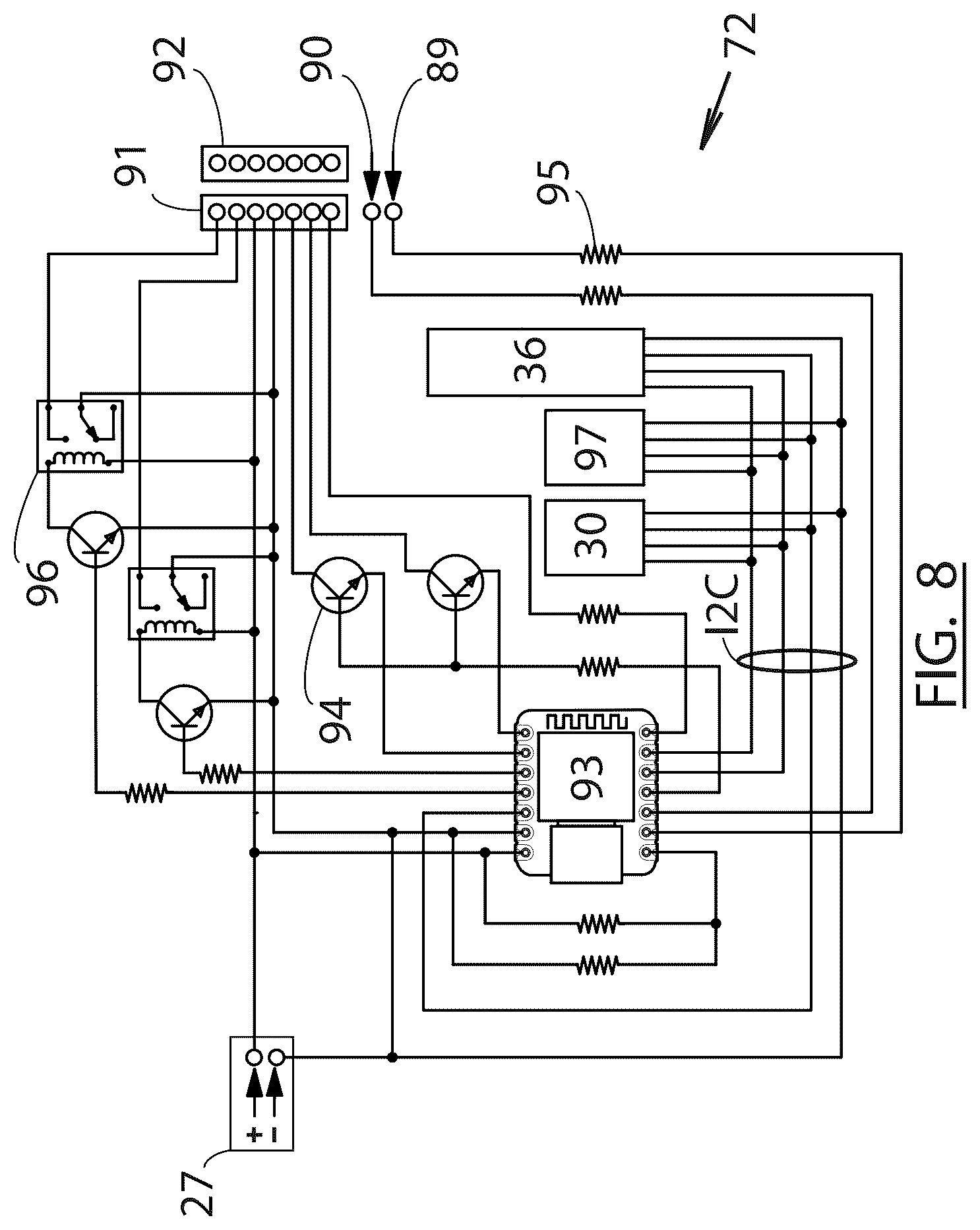 Patent US12365421 Figure 8 – Electrical derailleur brake shifter