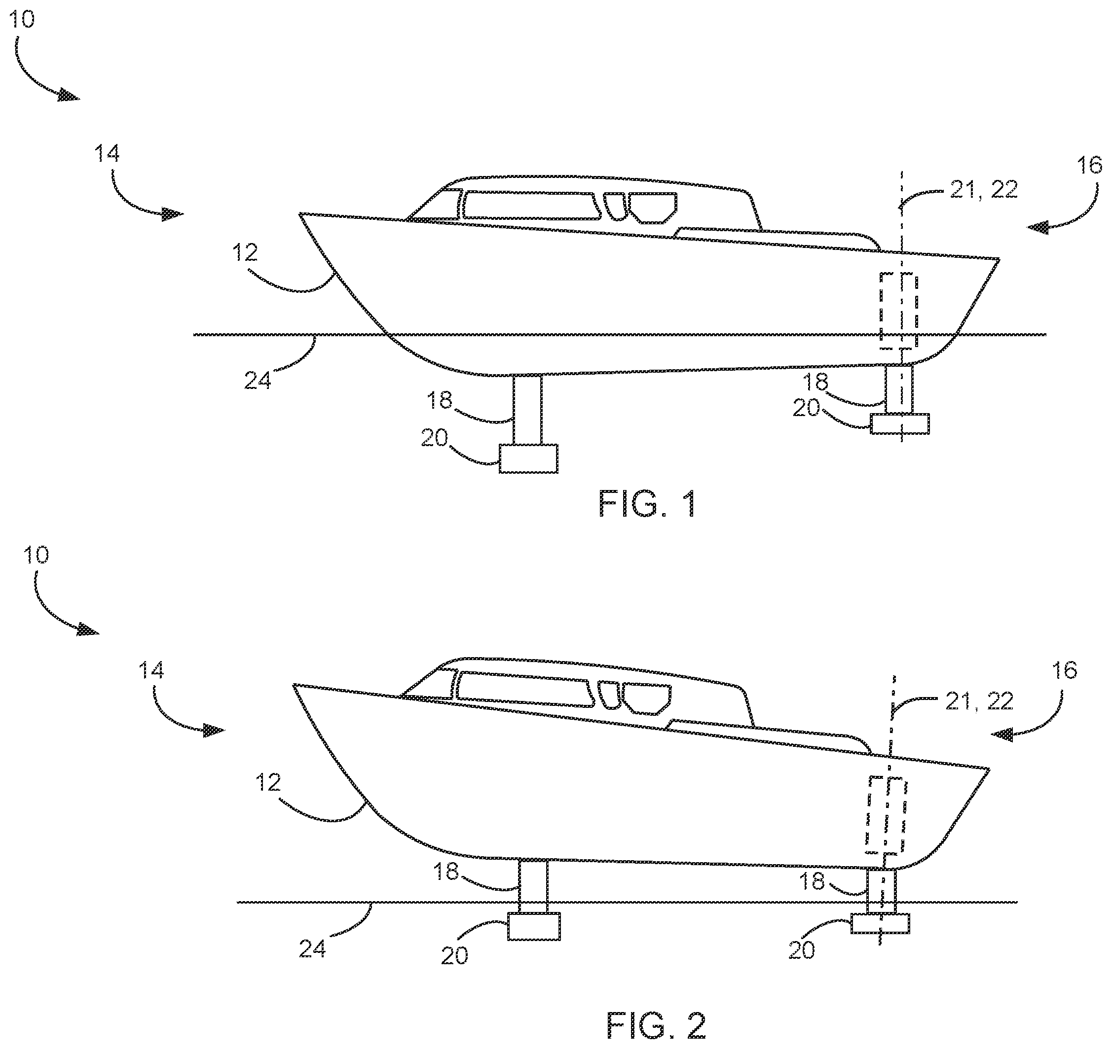 Patent US12365425 Figure 1 – Systems and methods for mitigation of emergency splashdown of foiling watercraft