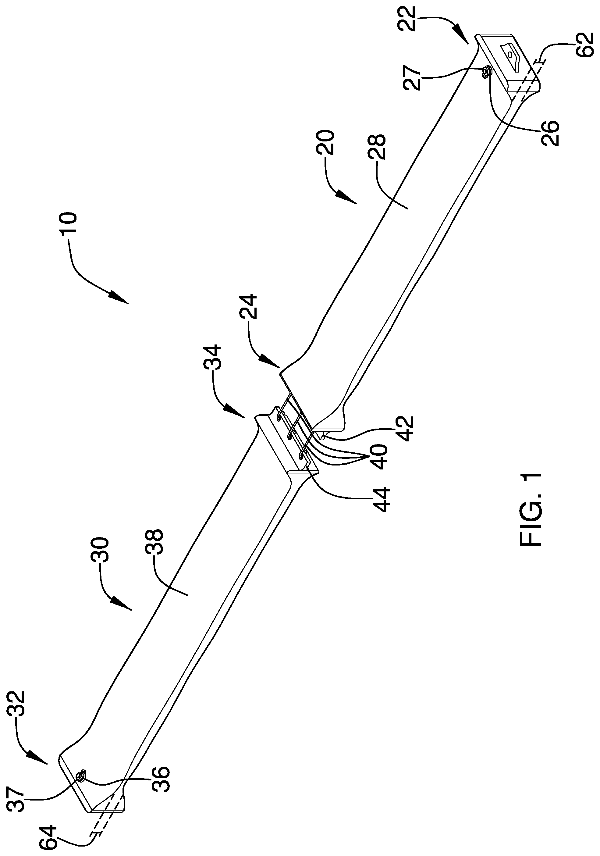 Patent US12365427 Figure 1 – Inflatable lift assembly
