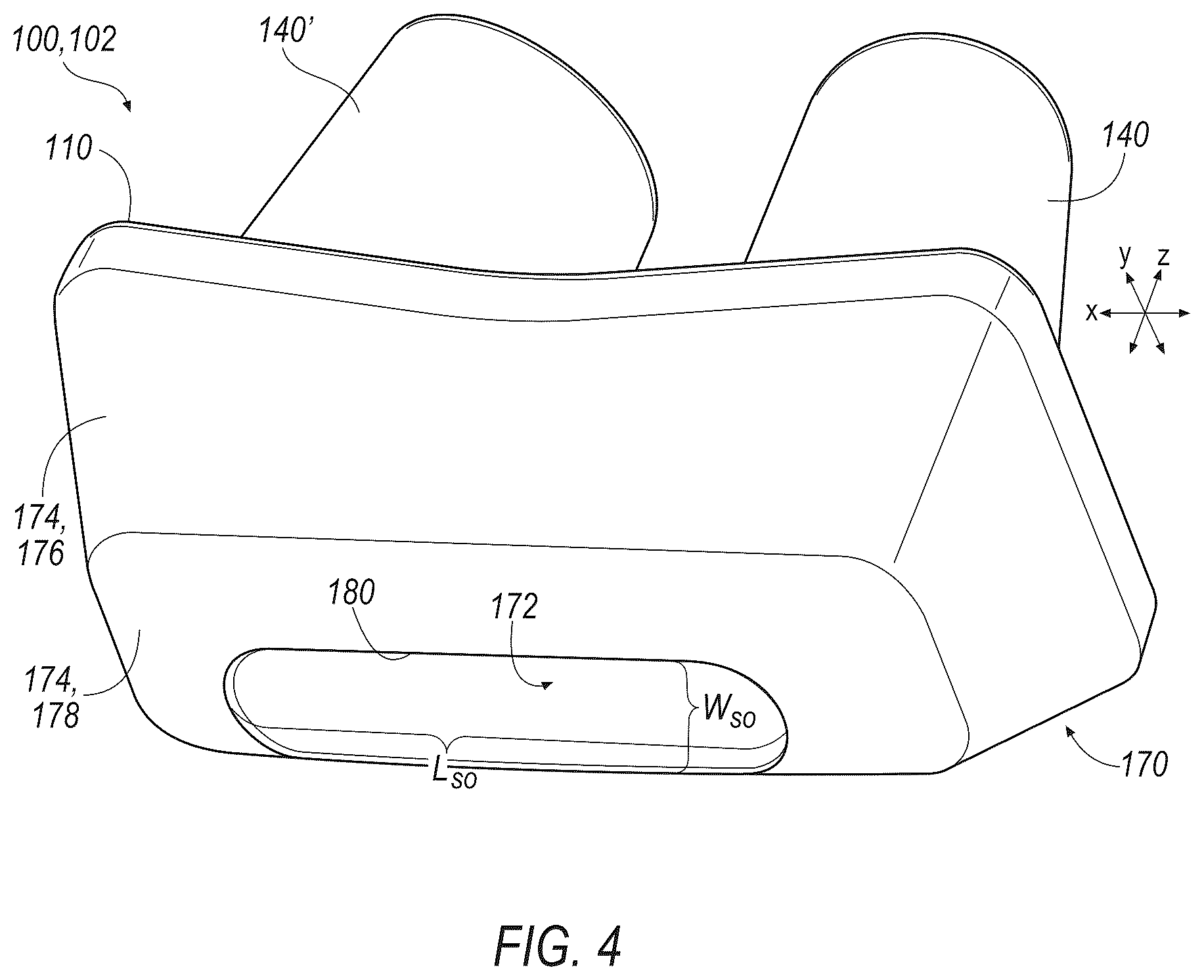 Patent US12365429 Figure 4 – Nose plug for underwater diving